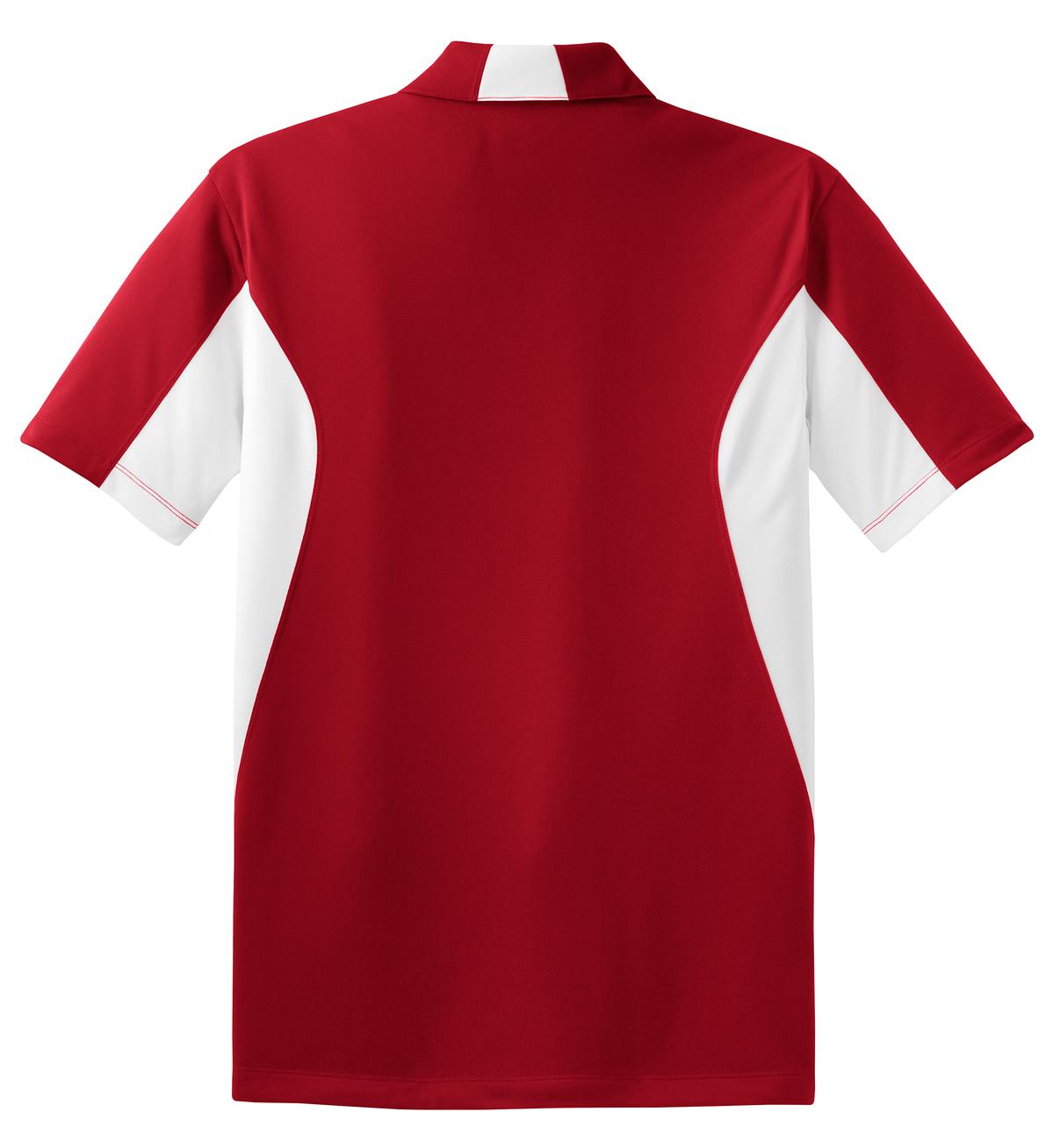 Sport-Tek Side Blocked Micropique Sport-Wick Polo - True Red/ White