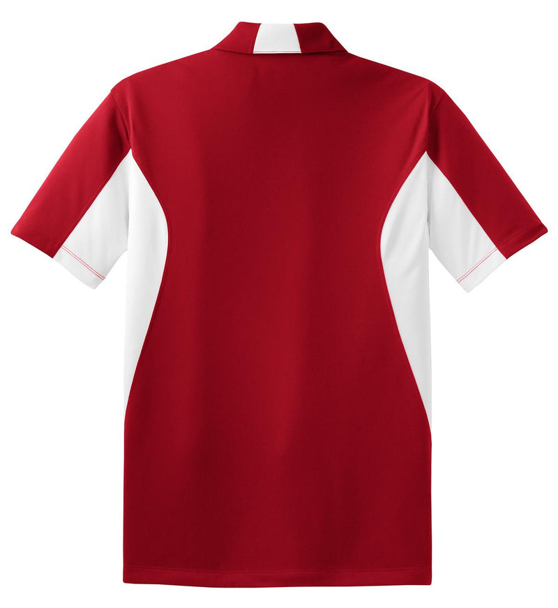 Sport-Tek Side Blocked Micropique Sport-Wick Polo - True Red/ White