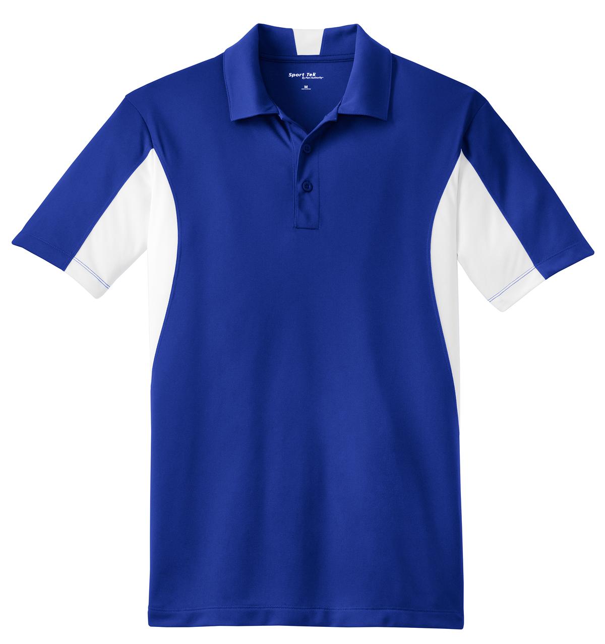 Sport-Tek Side Blocked Micropique Sport-Wick Polo - True Royal/ White