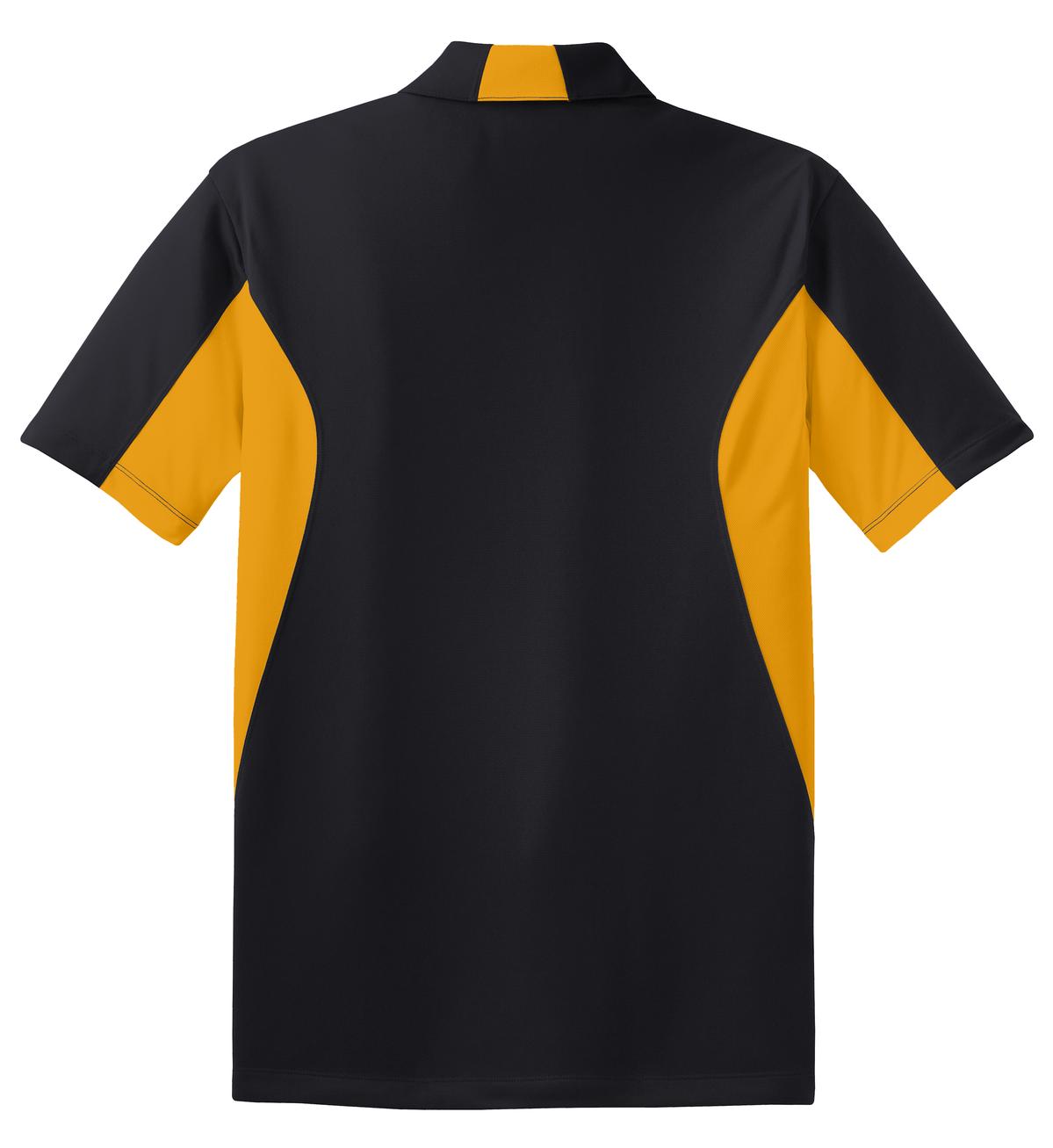 Sport-Tek Side Blocked Micropique Sport-Wick Polo - Black/ Gold
