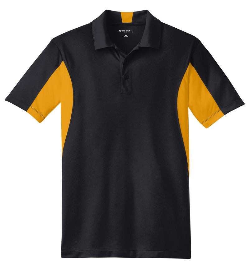 Sport-Tek Side Blocked Micropique Sport-Wick Polo - Black/ Gold