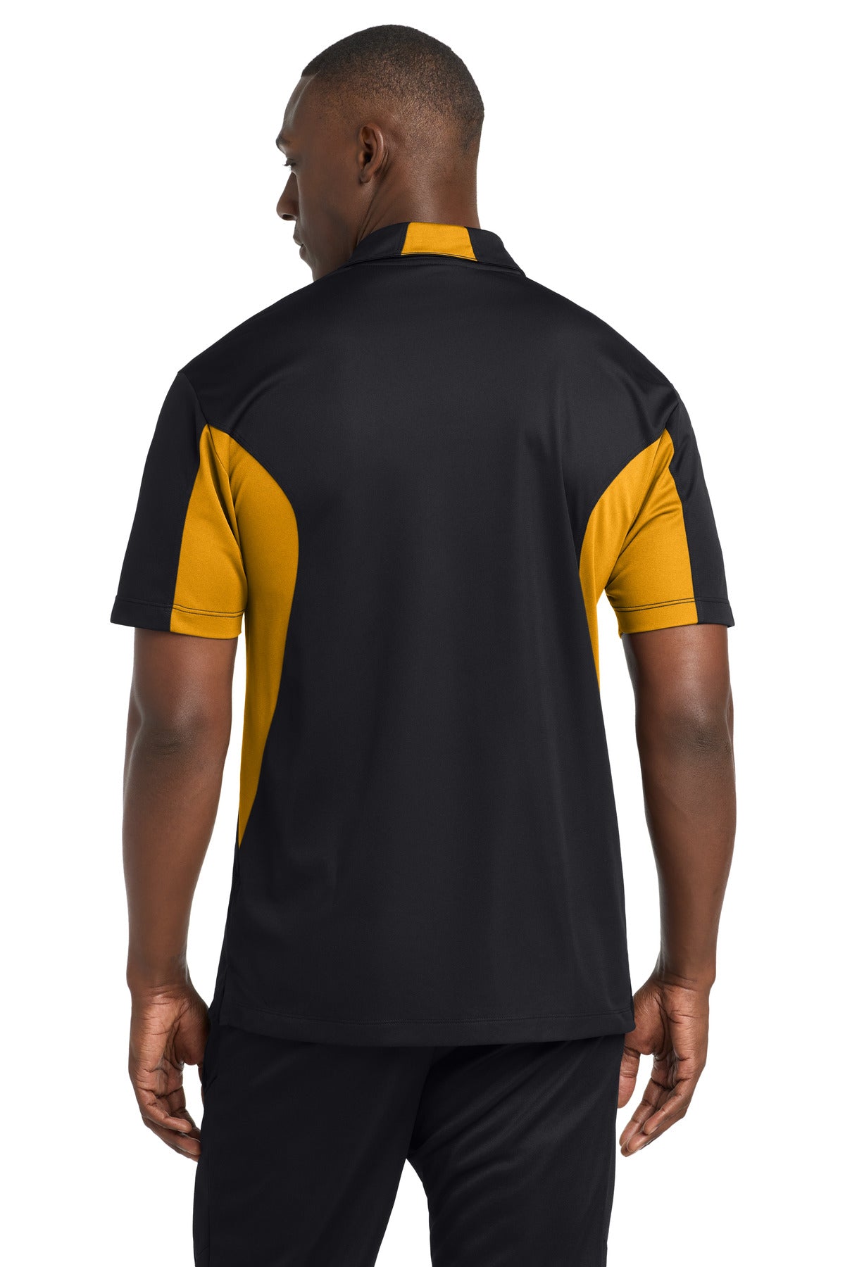 Sport-Tek Side Blocked Micropique Sport-Wick Polo - Black/ Gold