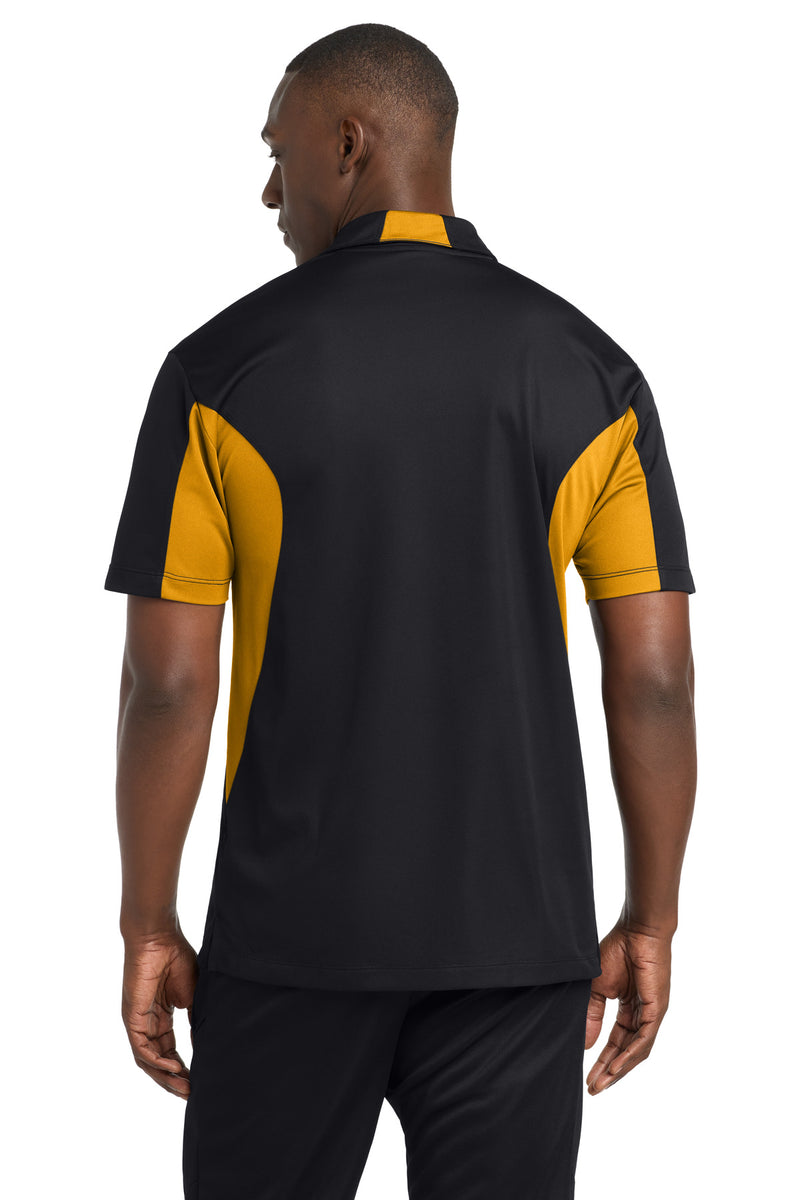 Sport-Tek Side Blocked Micropique Sport-Wick Polo - Black/ Gold