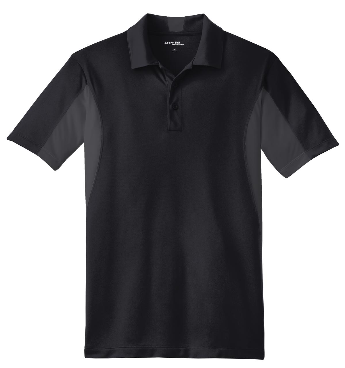 Sport-Tek Side Blocked Micropique Sport-Wick Polo - Black/ Iron Grey
