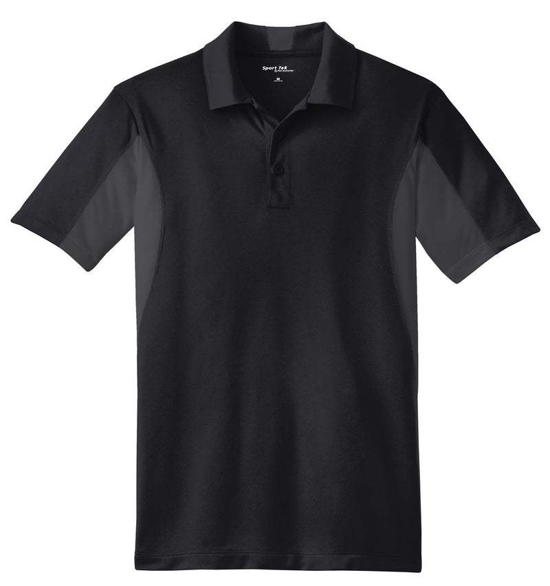 Sport-Tek Side Blocked Micropique Sport-Wick Polo - Black/ Iron Grey