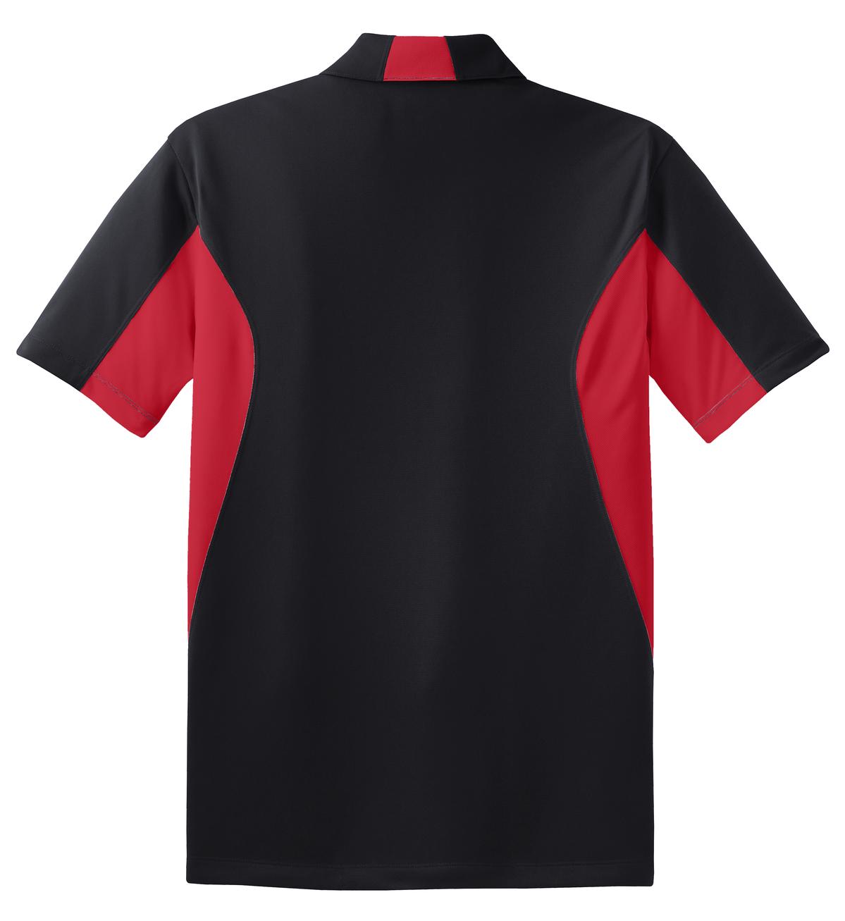 Sport-Tek Side Blocked Micropique Sport-Wick Polo - Black/ True Red