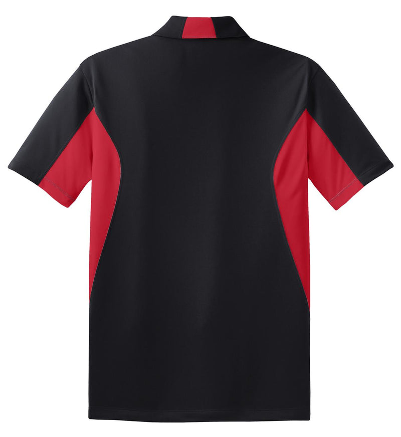 Sport-Tek Side Blocked Micropique Sport-Wick Polo - Black/ True Red