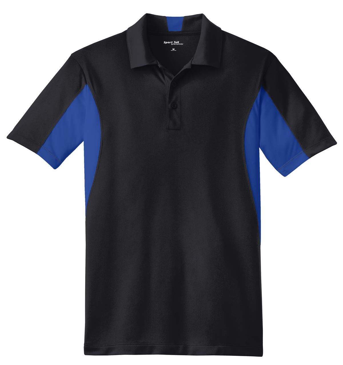 Sport-Tek Side Blocked Micropique Sport-Wick Polo - Black/ True Royal