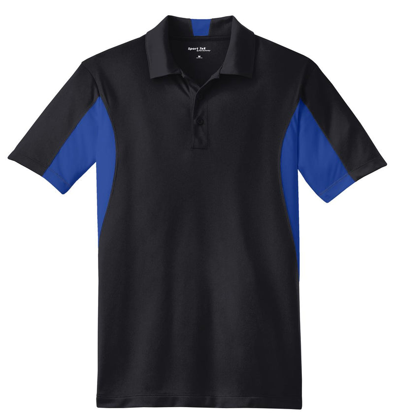 Sport-Tek Side Blocked Micropique Sport-Wick Polo - Black/ True Royal