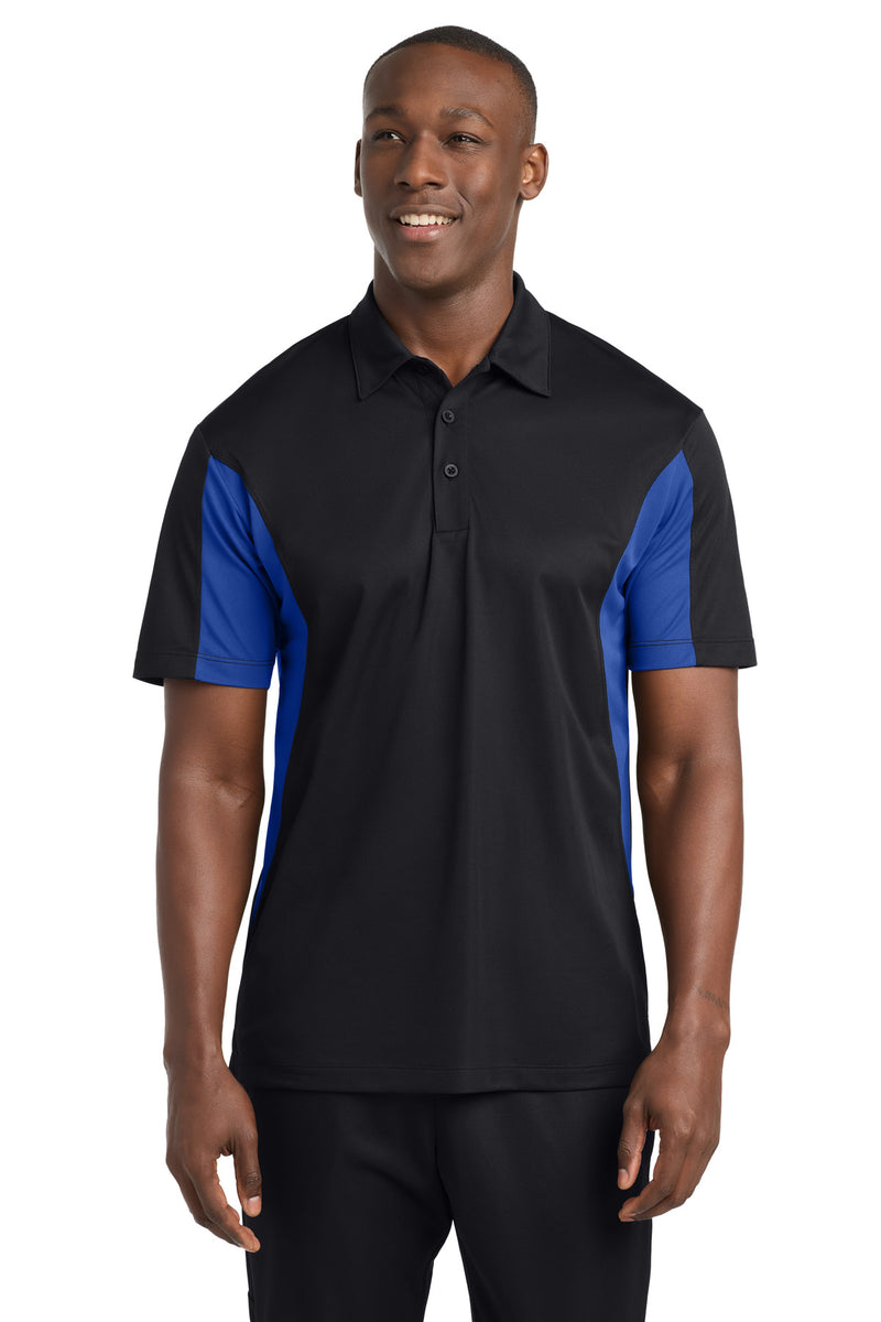 Sport-Tek Side Blocked Micropique Sport-Wick Polo - Black/ True Royal
