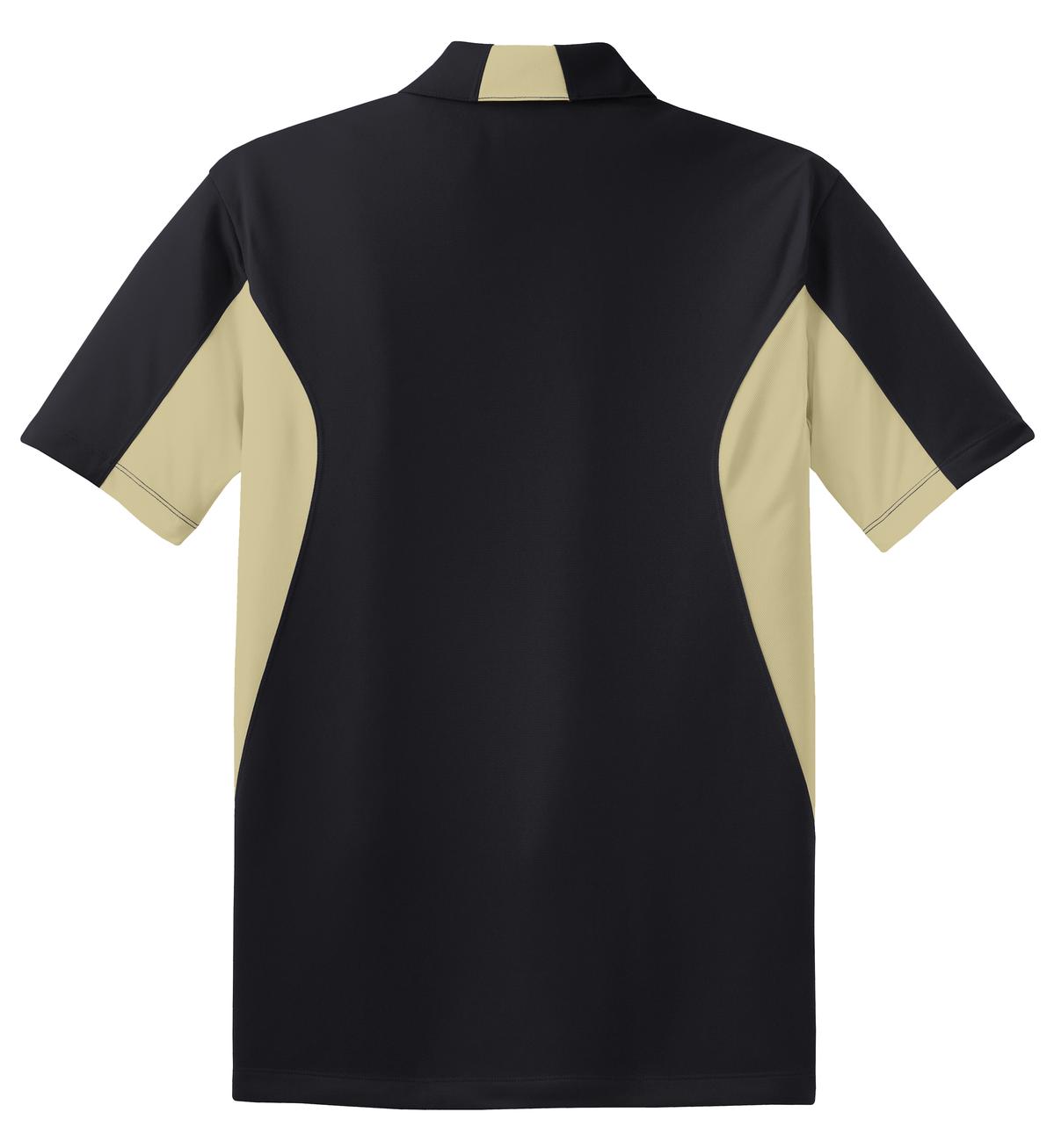 Sport-Tek Side Blocked Micropique Sport-Wick Polo - Black/ Vegas Gold