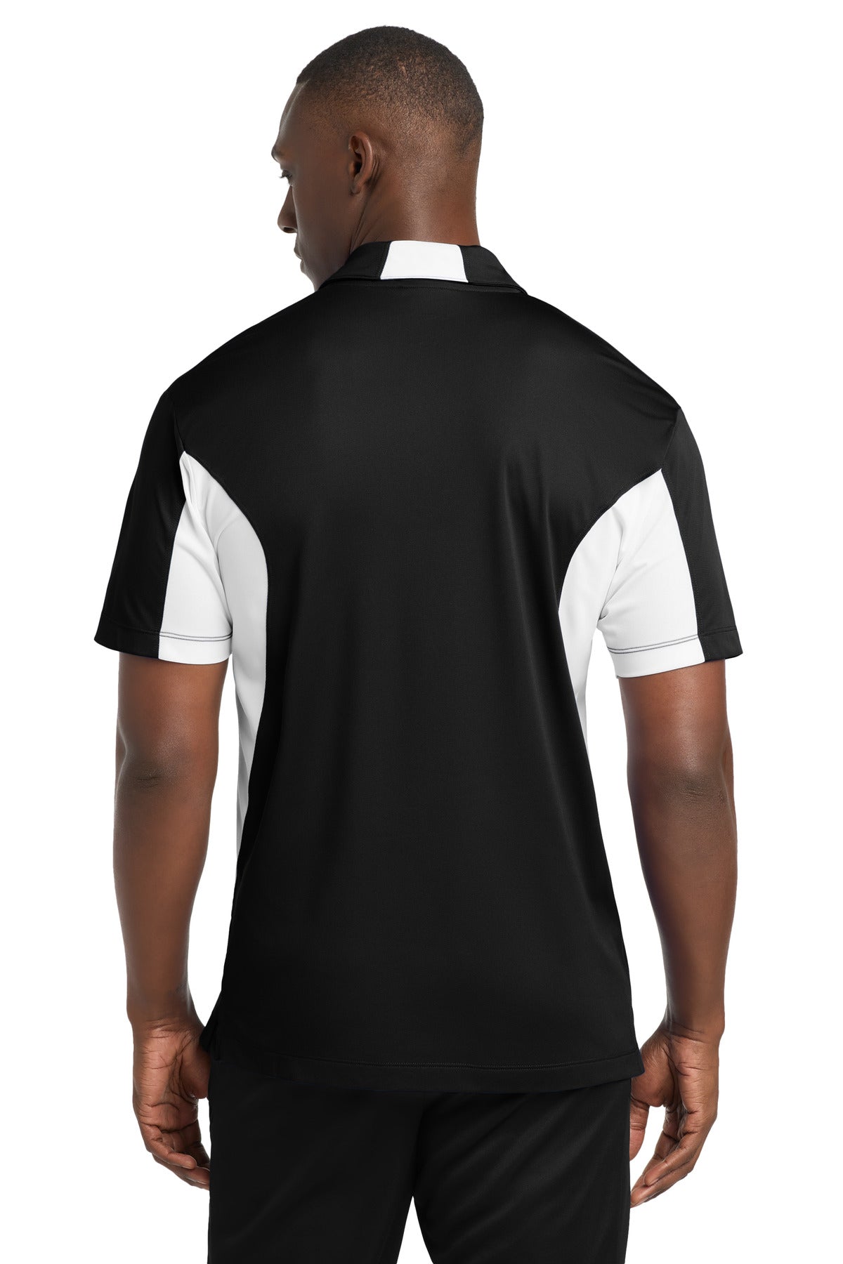 Sport-Tek Side Blocked Micropique Sport-Wick Polo - Black/ White