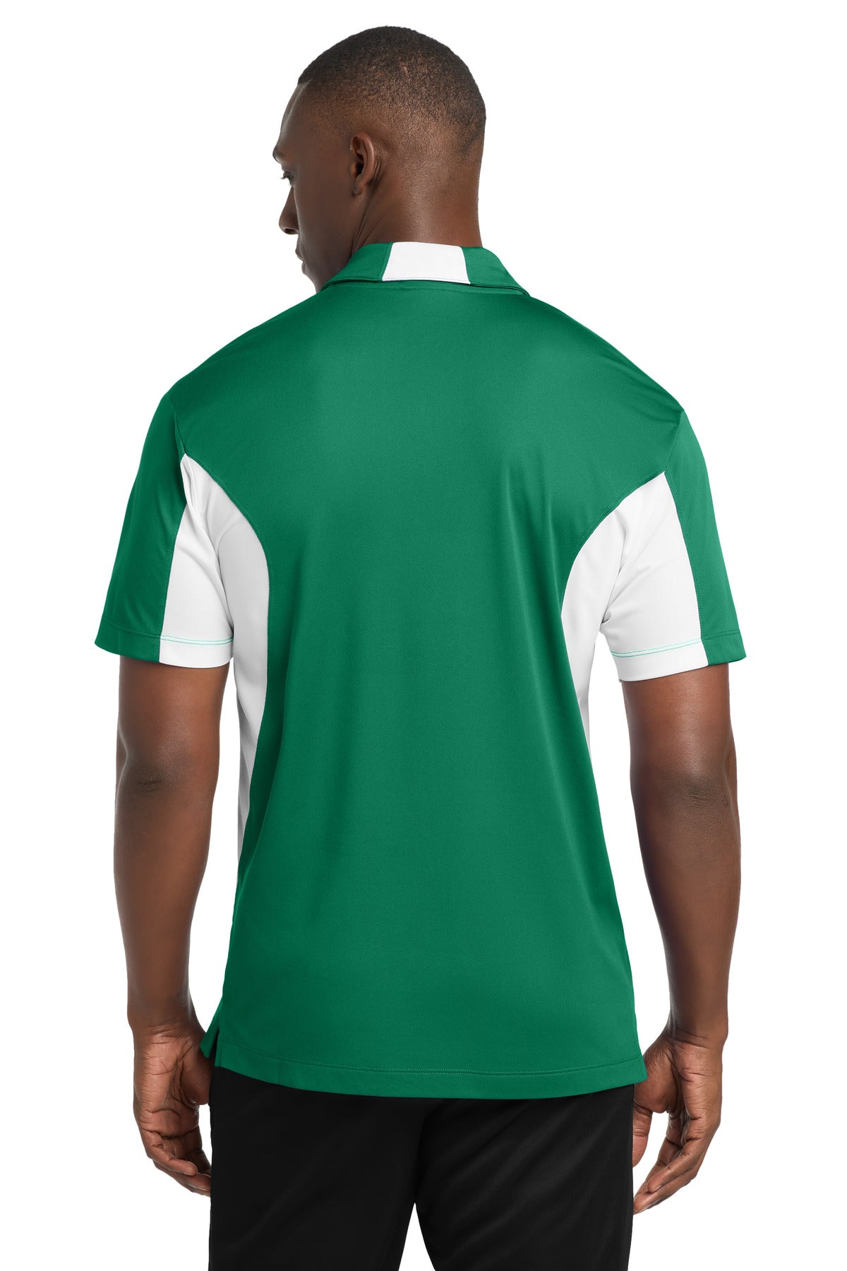 Sport-Tek Side Blocked Micropique Sport-Wick Polo - Kelly Green/ White