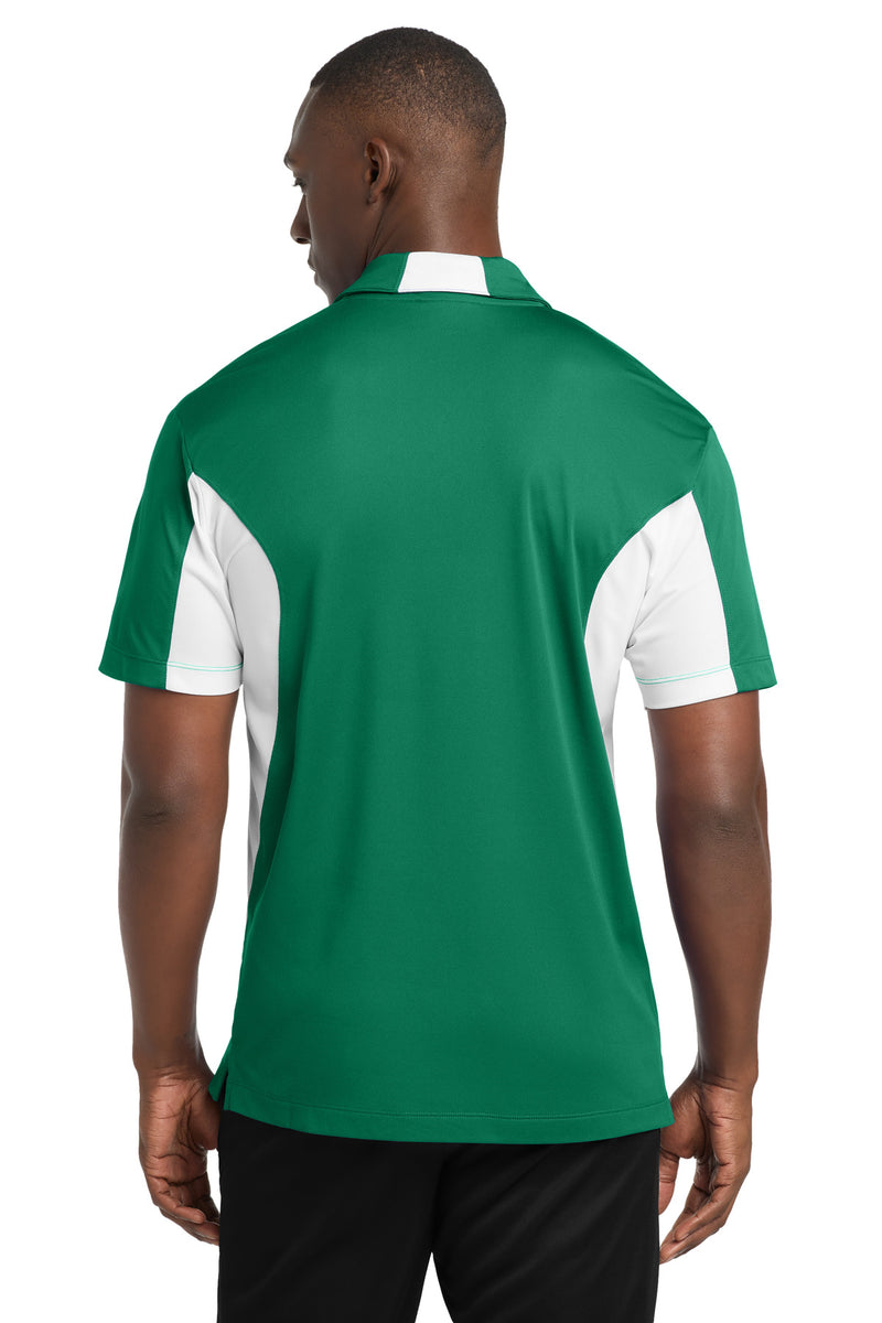 Sport-Tek Side Blocked Micropique Sport-Wick Polo - Kelly Green/ White
