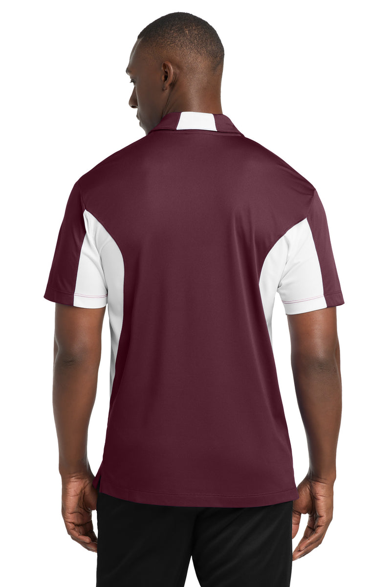 Sport-Tek Side Blocked Micropique Sport-Wick Polo - Maroon/ White