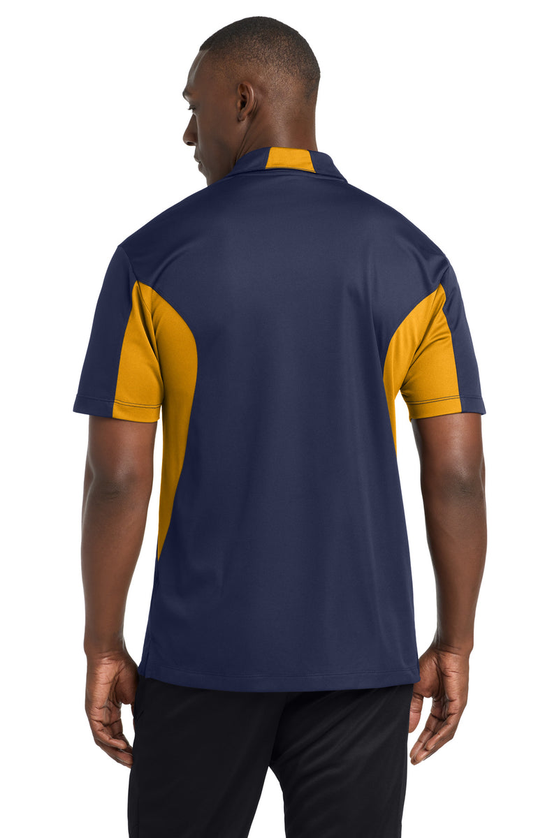 Sport-Tek Side Blocked Micropique Sport-Wick Polo - True Navy/ Gold
