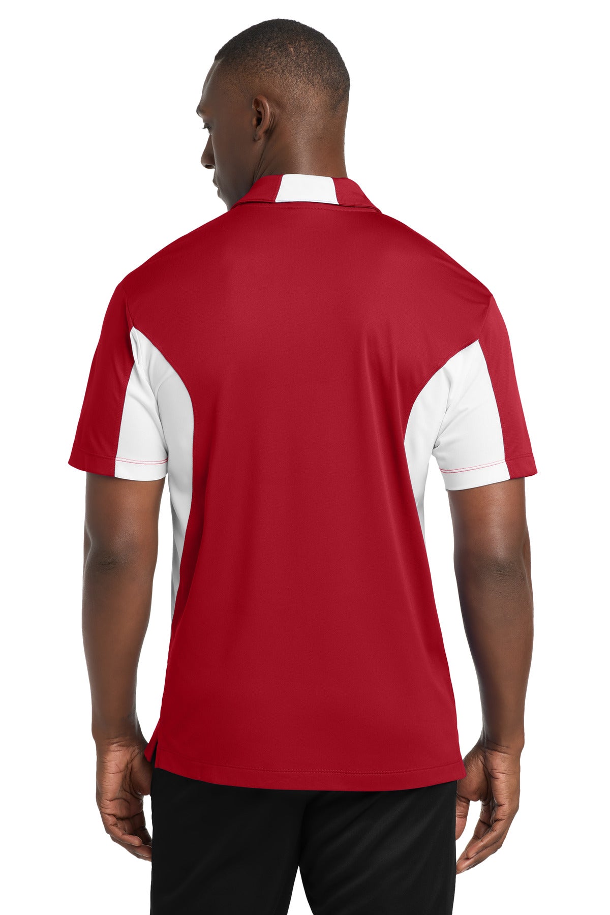Sport-Tek Side Blocked Micropique Sport-Wick Polo - True Red/ White