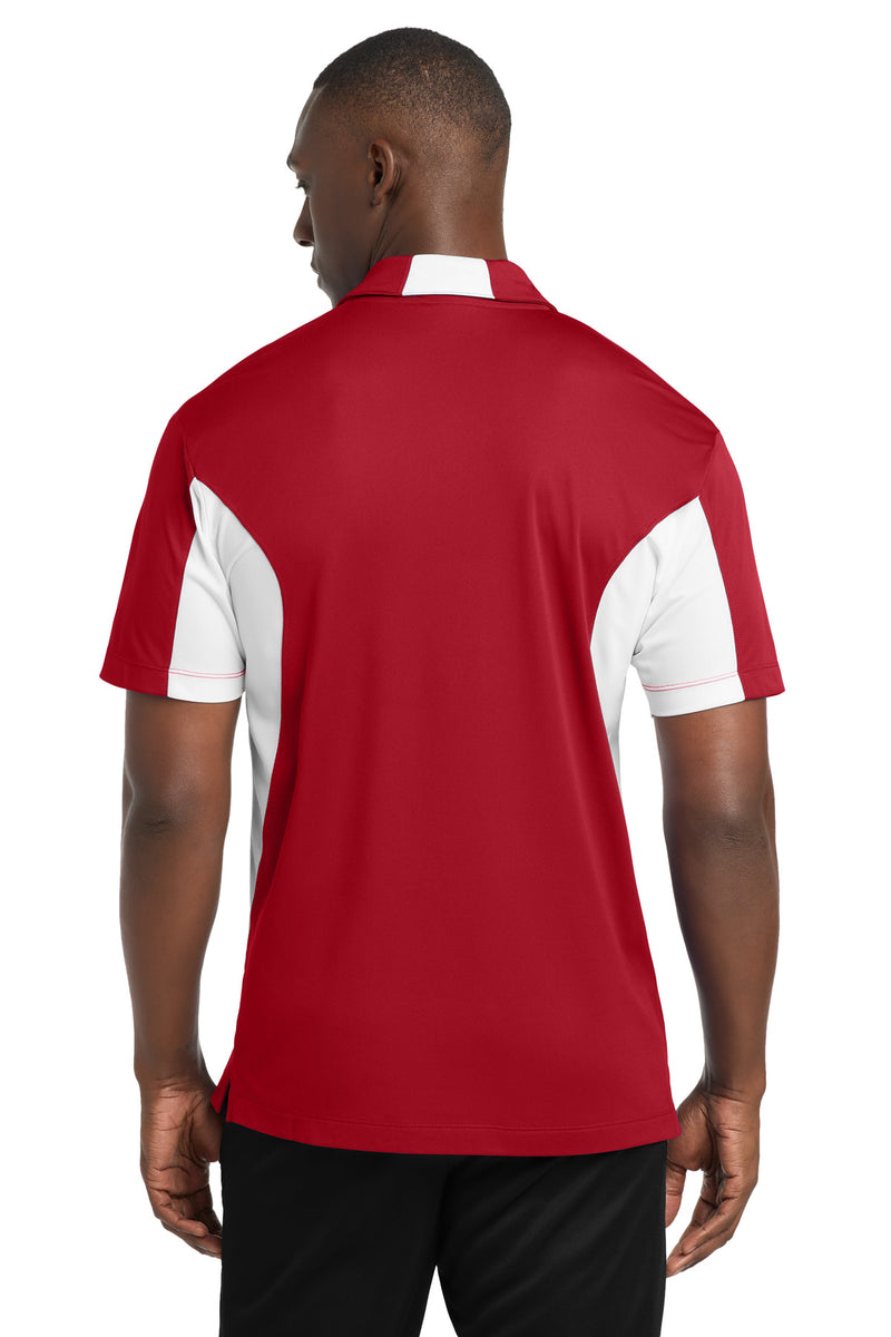 Sport-Tek Side Blocked Micropique Sport-Wick Polo - True Red/ White
