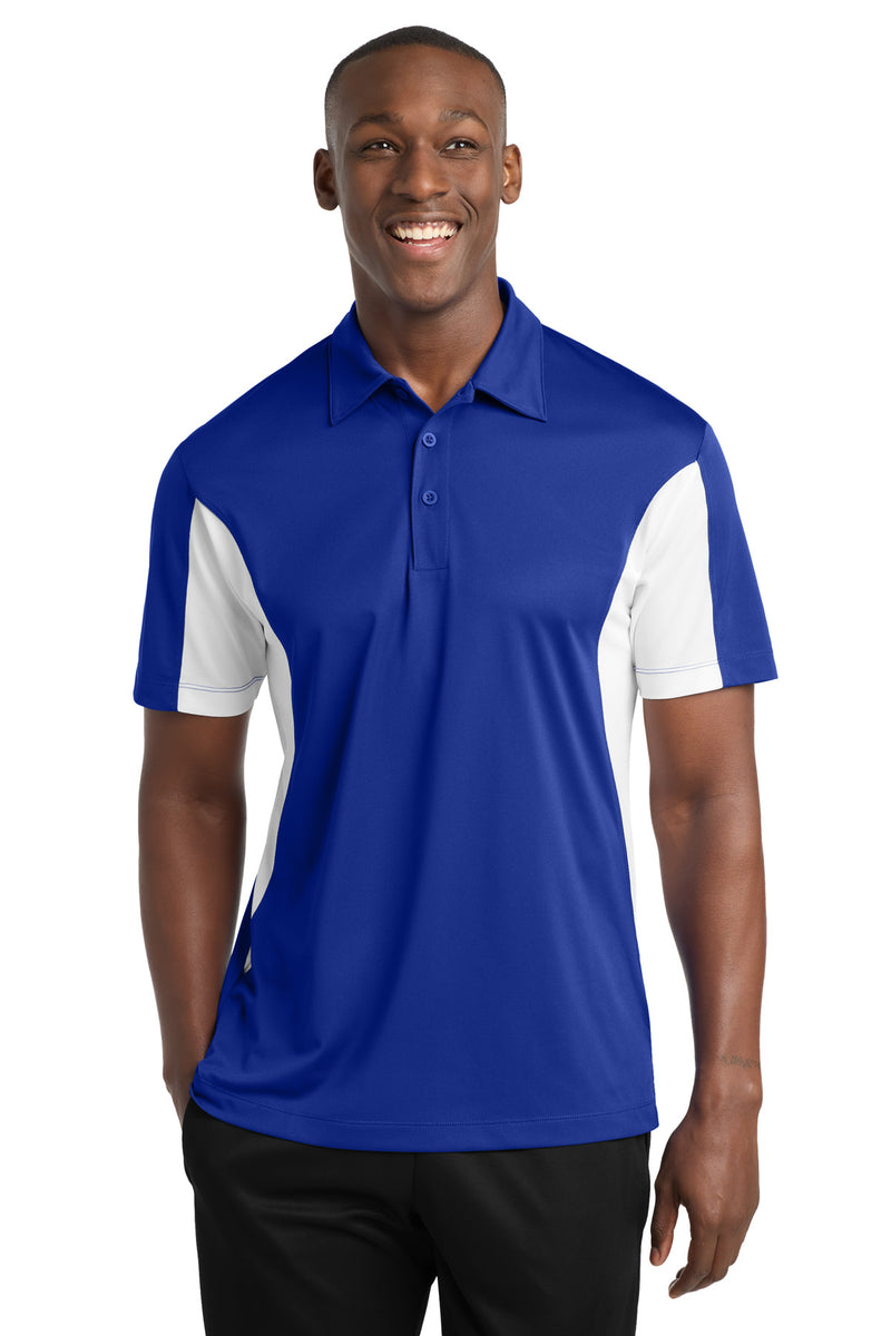 Sport-Tek Side Blocked Micropique Sport-Wick Polo - True Royal/ White