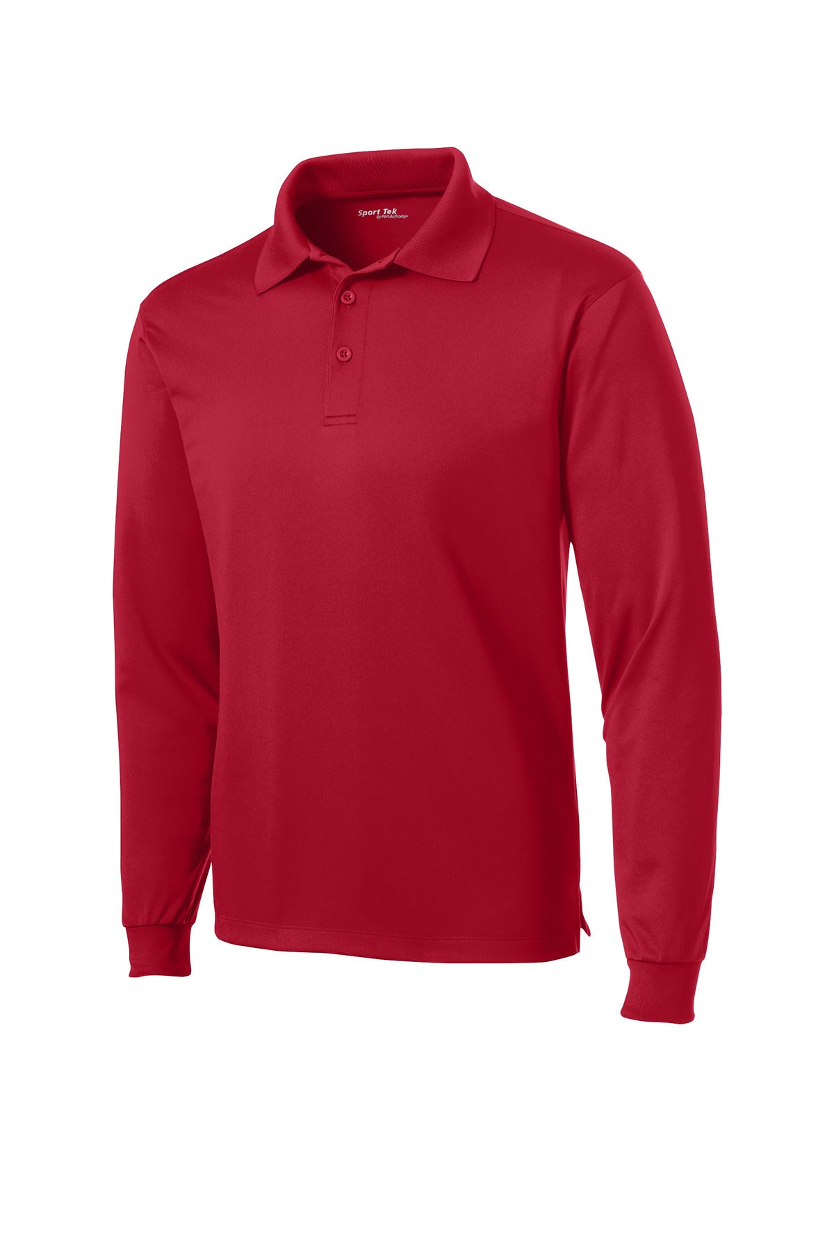 Sport-Tek Long Sleeve Micropique Sport-Wick Polo - Deep Red