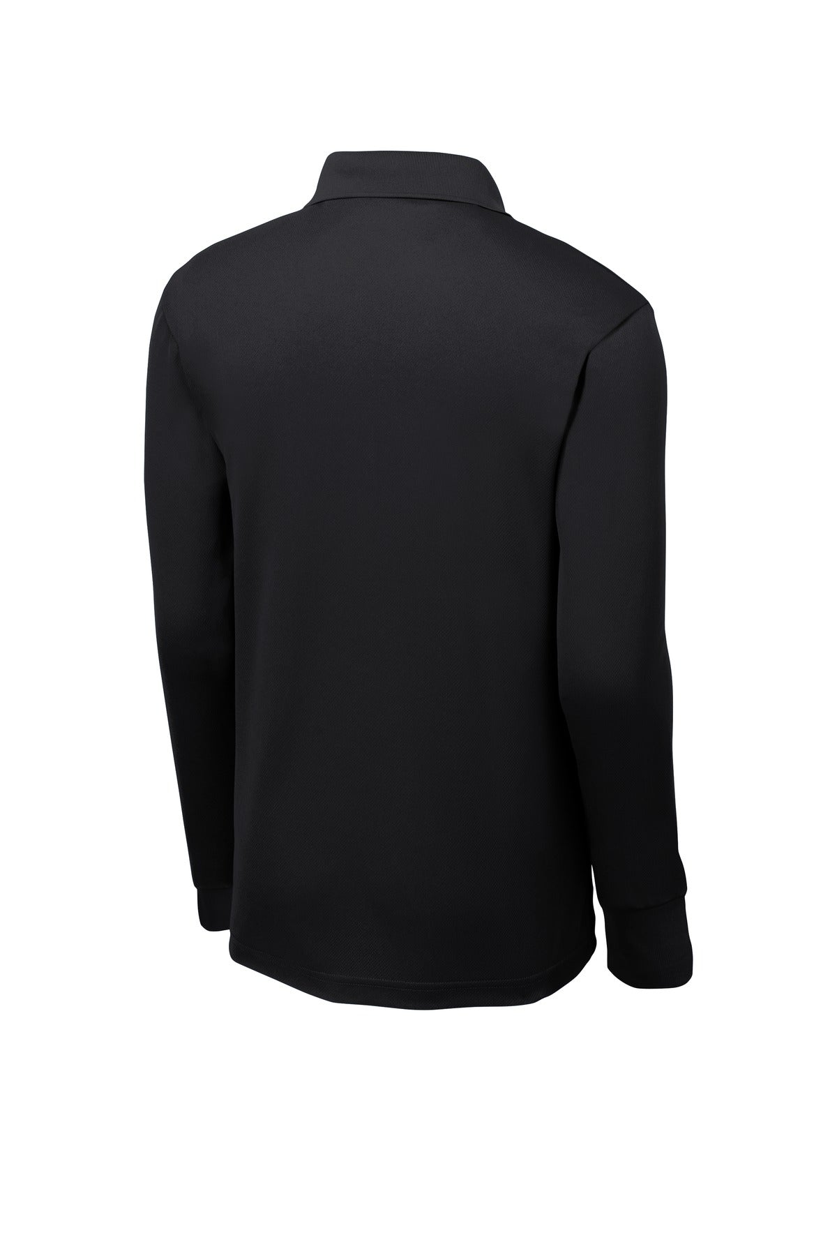 Sport-Tek Long Sleeve Micropique Sport-Wick Polo - Black