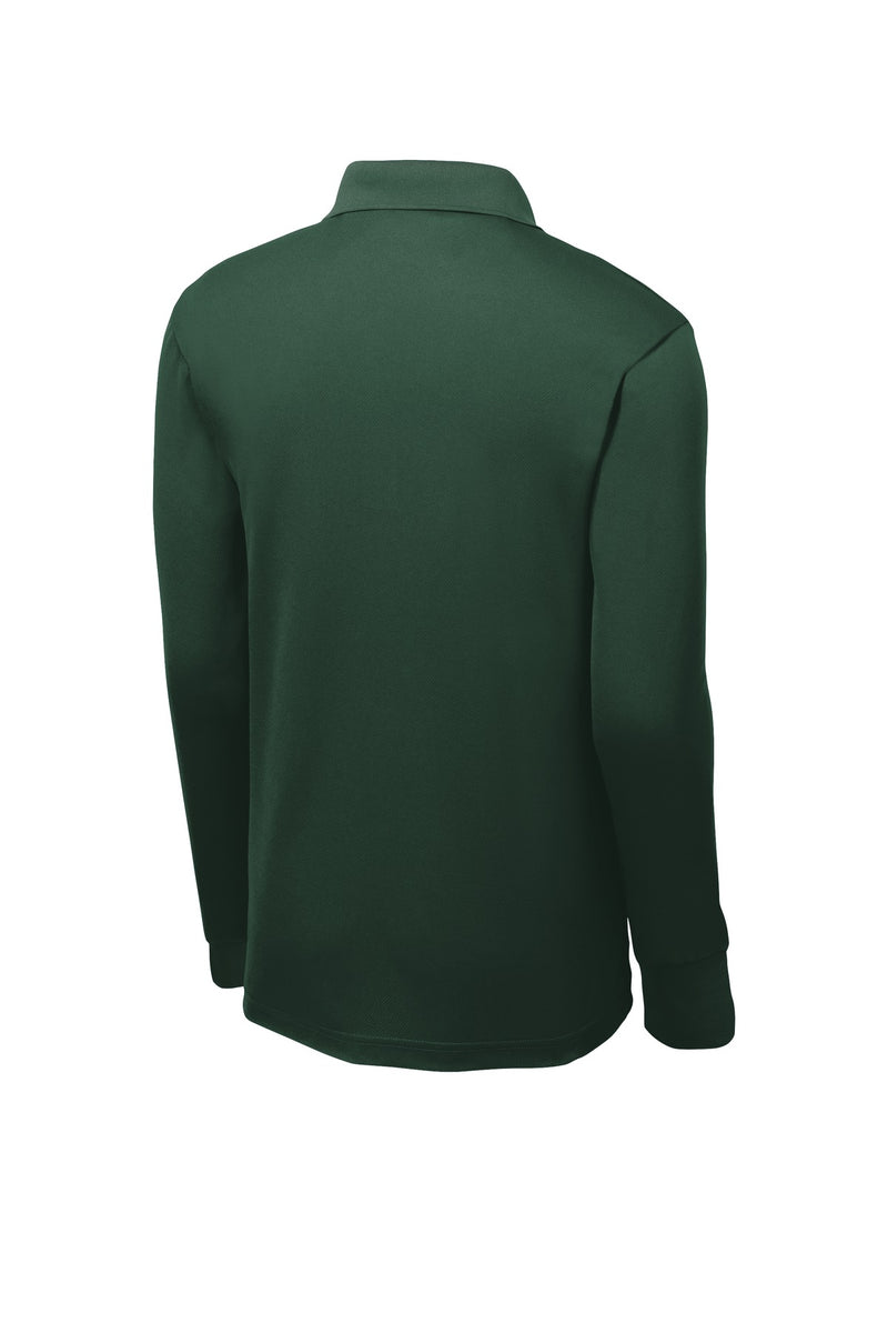 Sport-Tek Long Sleeve Micropique Sport-Wick Polo - Forest Green