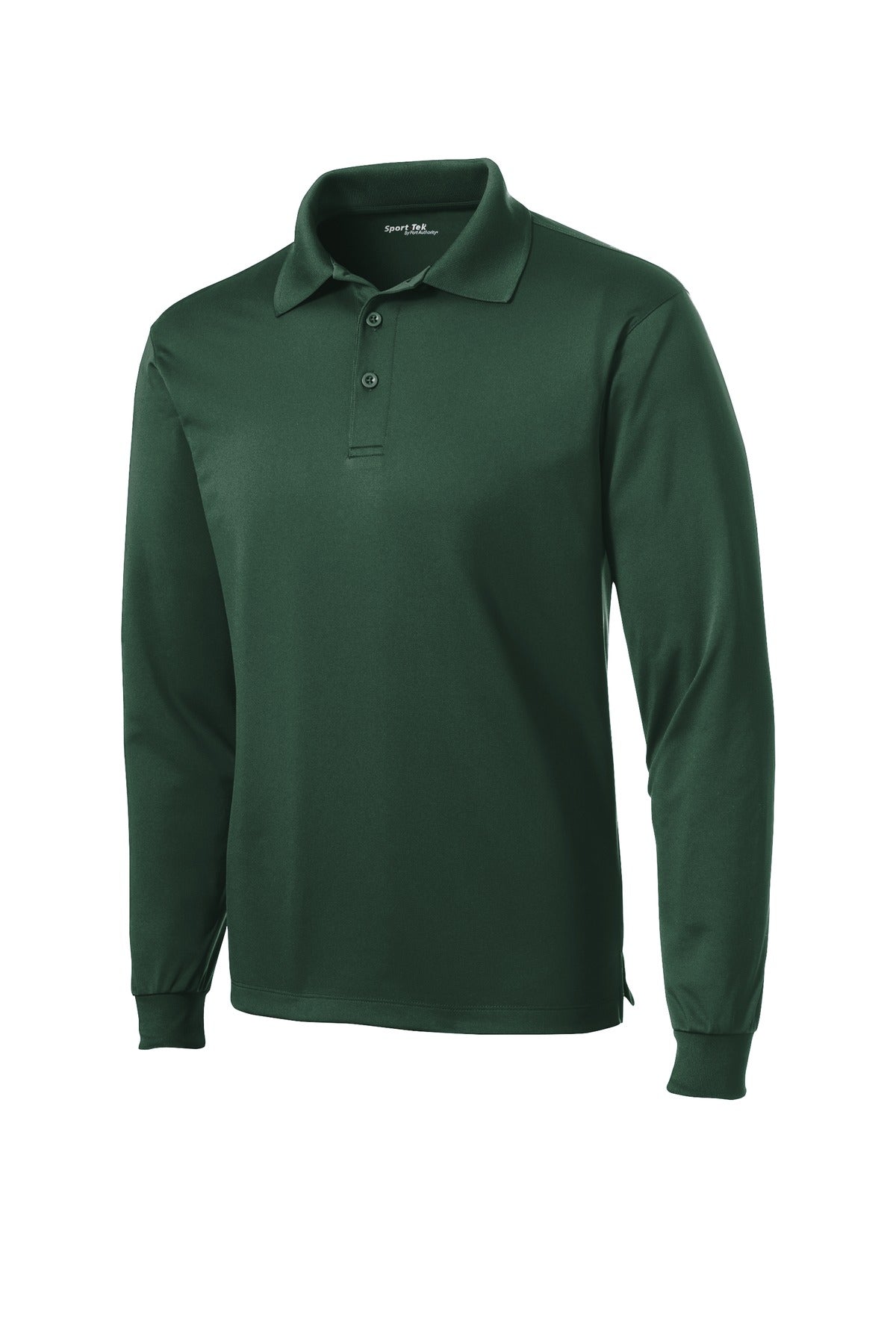 Sport-Tek Long Sleeve Micropique Sport-Wick Polo - Forest Green