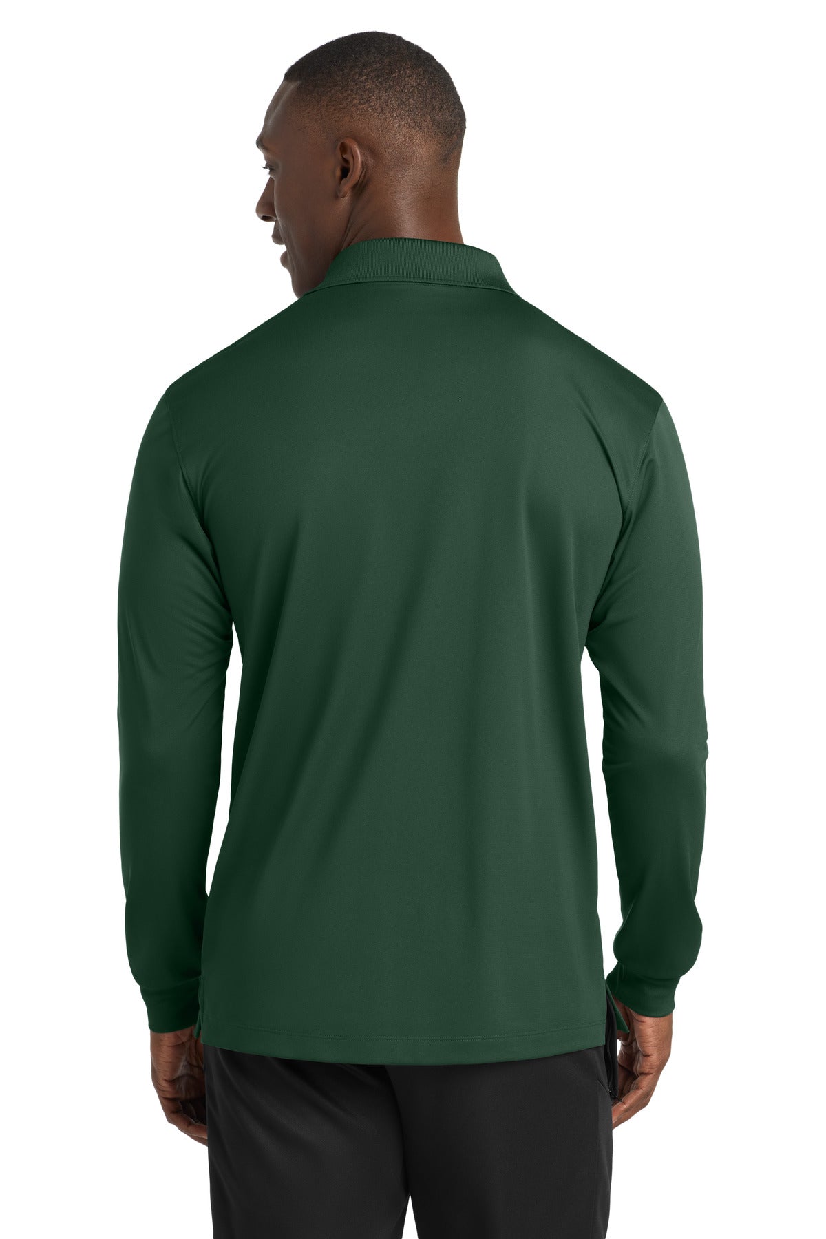 Sport-Tek Long Sleeve Micropique Sport-Wick Polo - Forest Green