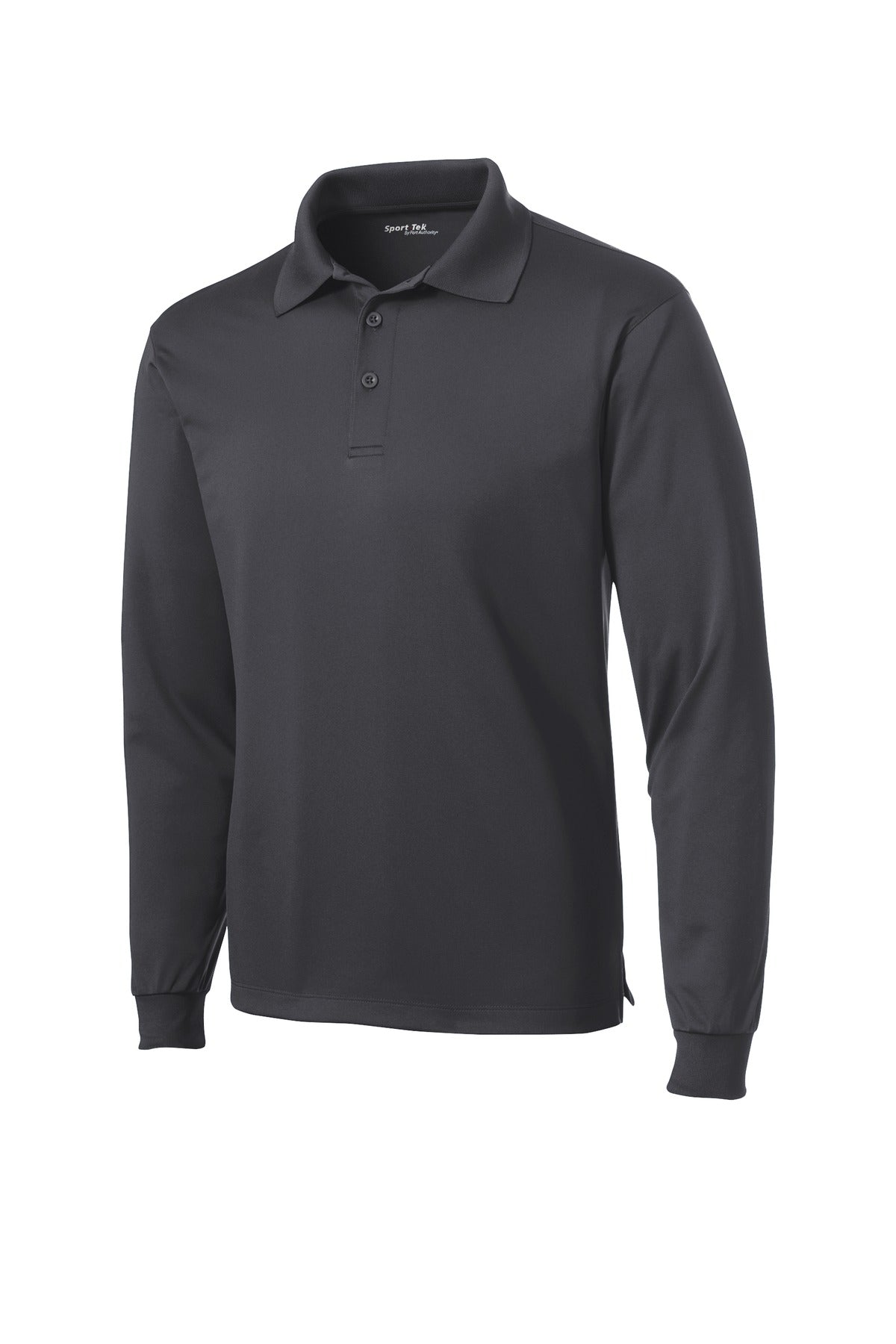 Sport-Tek Long Sleeve Micropique Sport-Wick Polo - Iron Grey