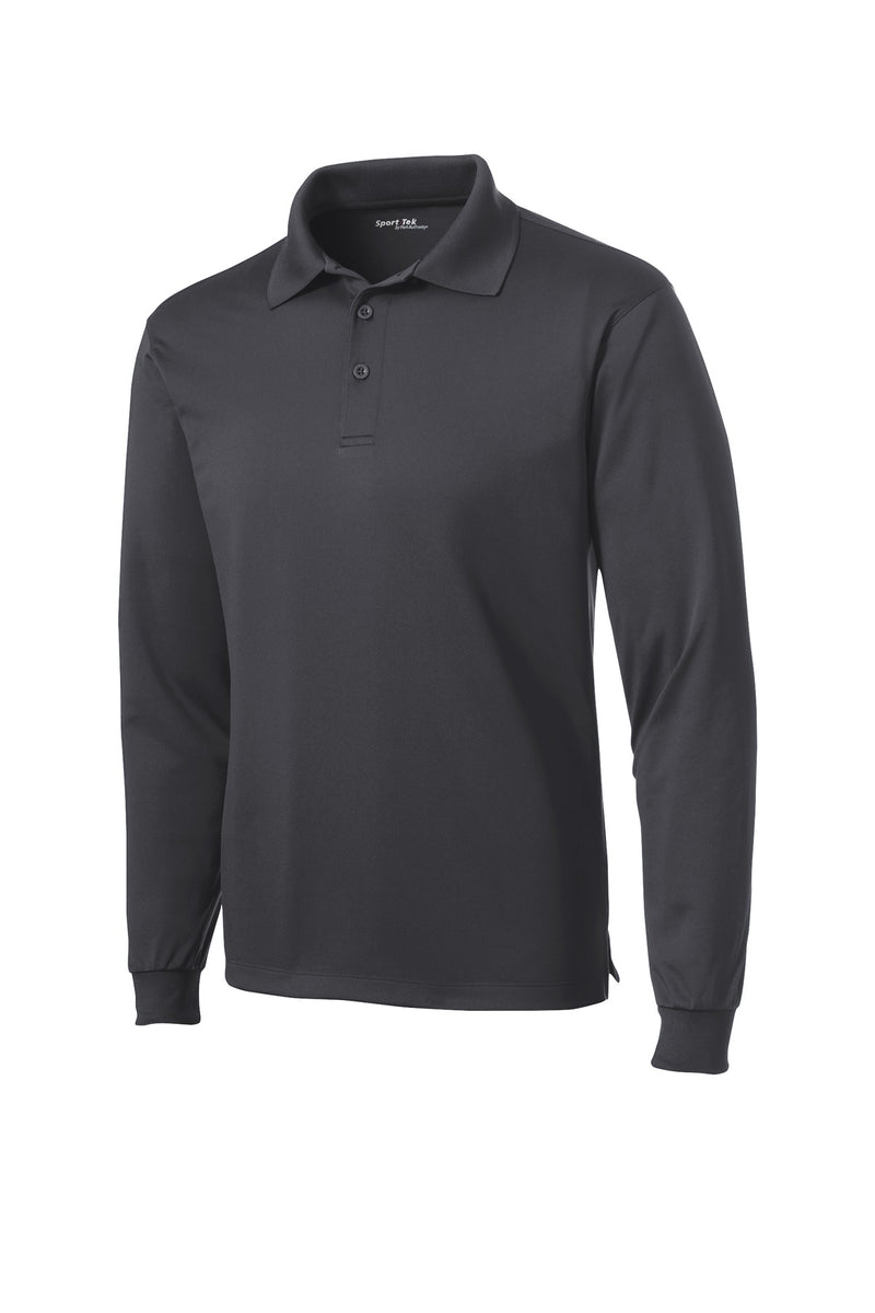 Sport-Tek Long Sleeve Micropique Sport-Wick Polo - Iron Grey