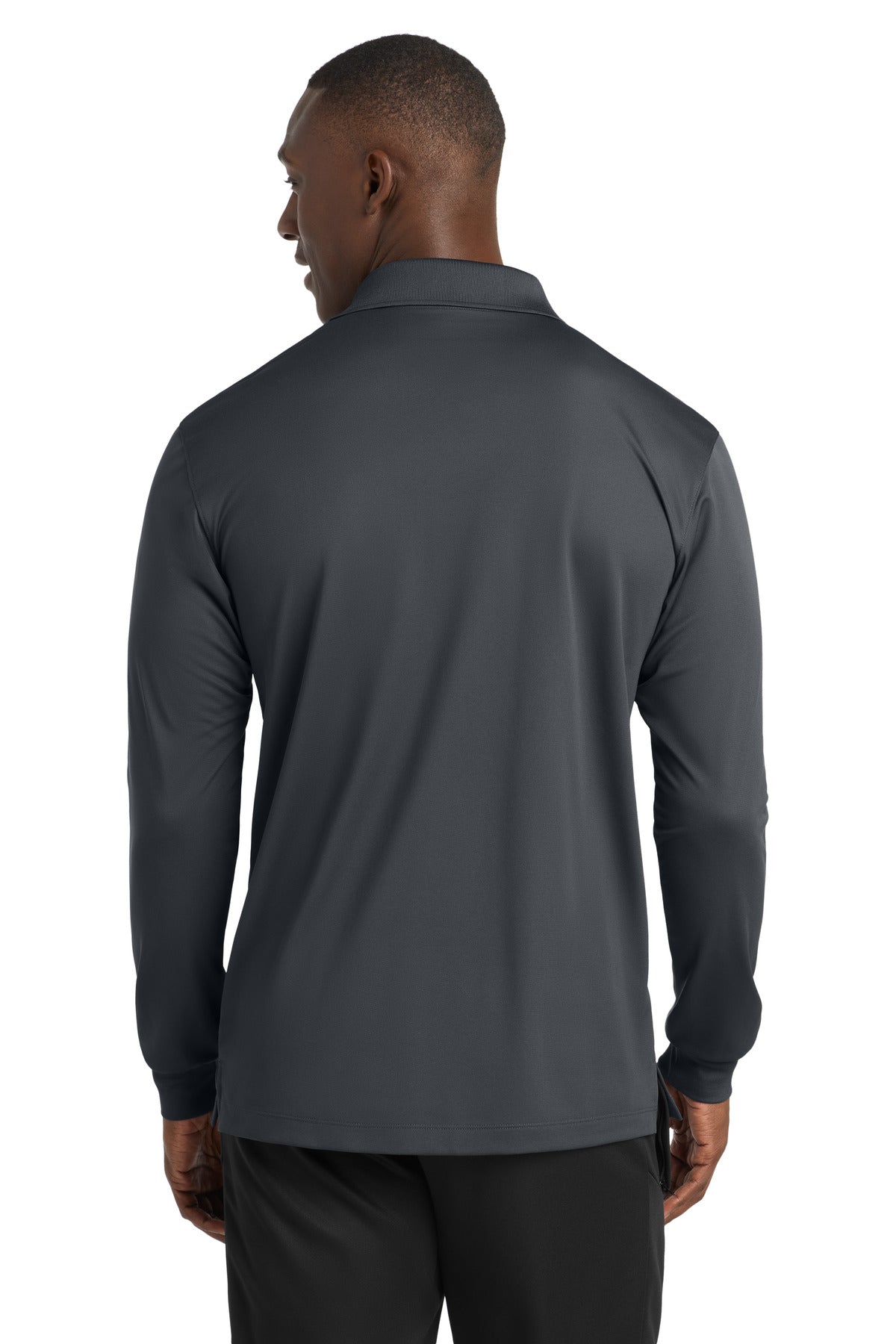 Sport-Tek Long Sleeve Micropique Sport-Wick Polo - Iron Grey