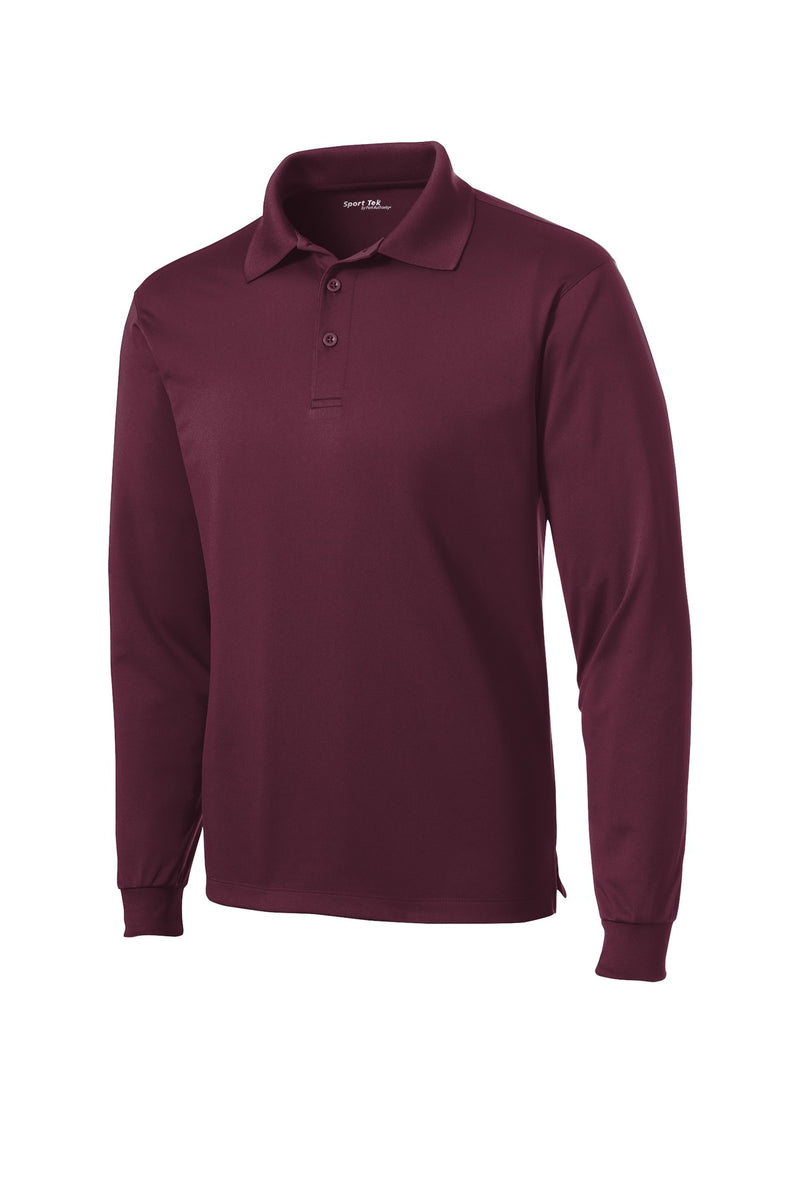 Sport-Tek Long Sleeve Micropique Sport-Wick Polo - Maroon