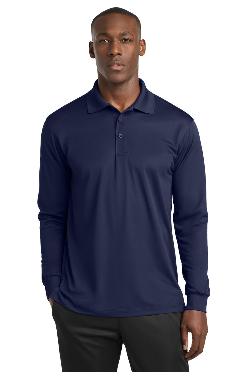 Sport-Tek Long Sleeve Micropique Sport-Wick Polo - True Navy