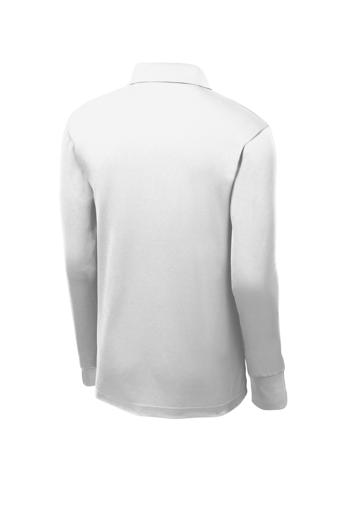 Sport-Tek Long Sleeve Micropique Sport-Wick Polo - White