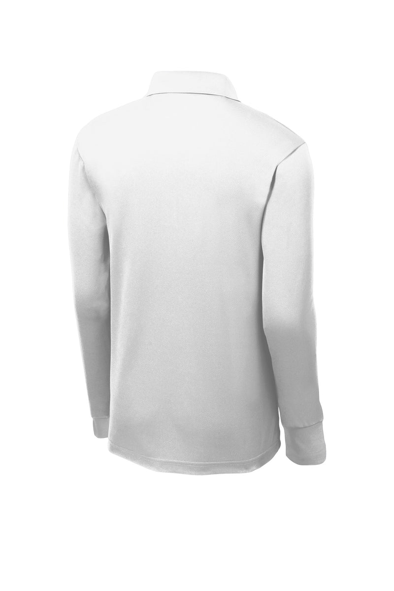 Sport-Tek Long Sleeve Micropique Sport-Wick Polo - White