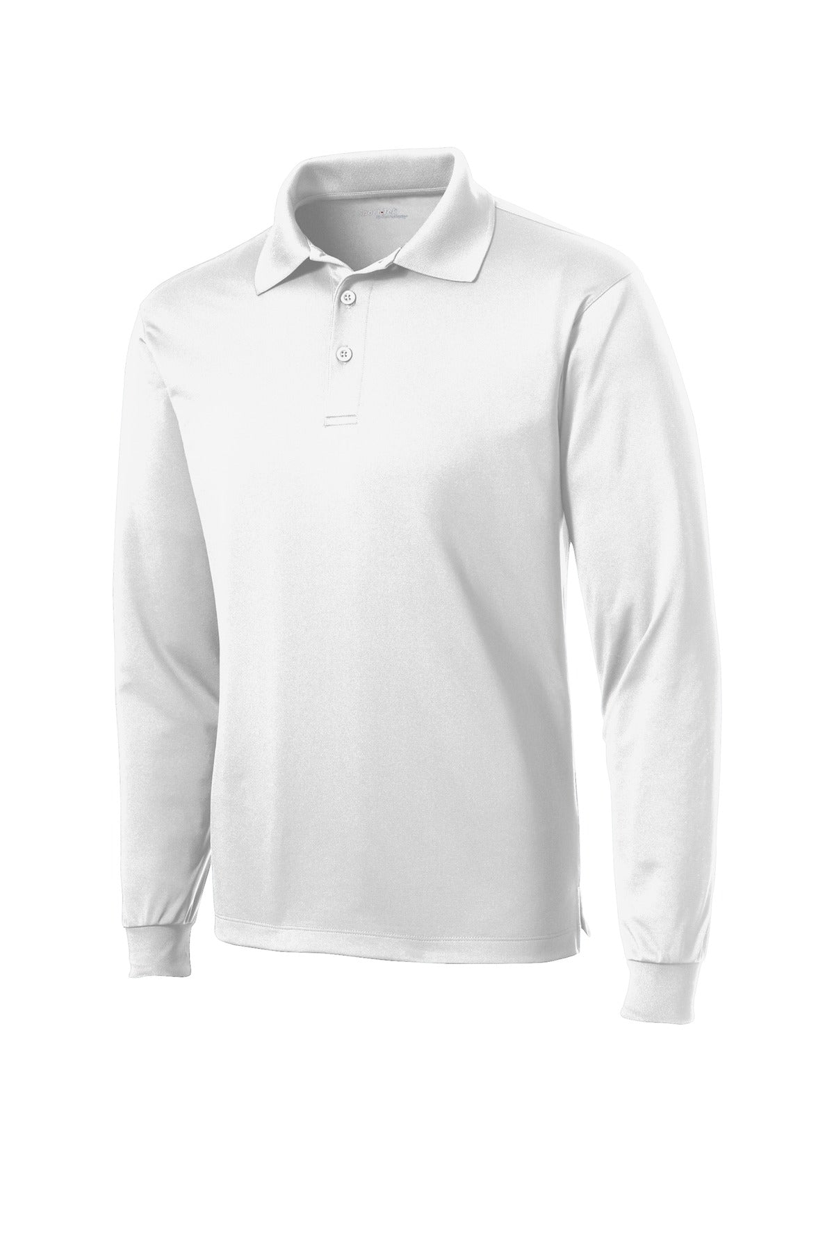 Sport-Tek Long Sleeve Micropique Sport-Wick Polo - White