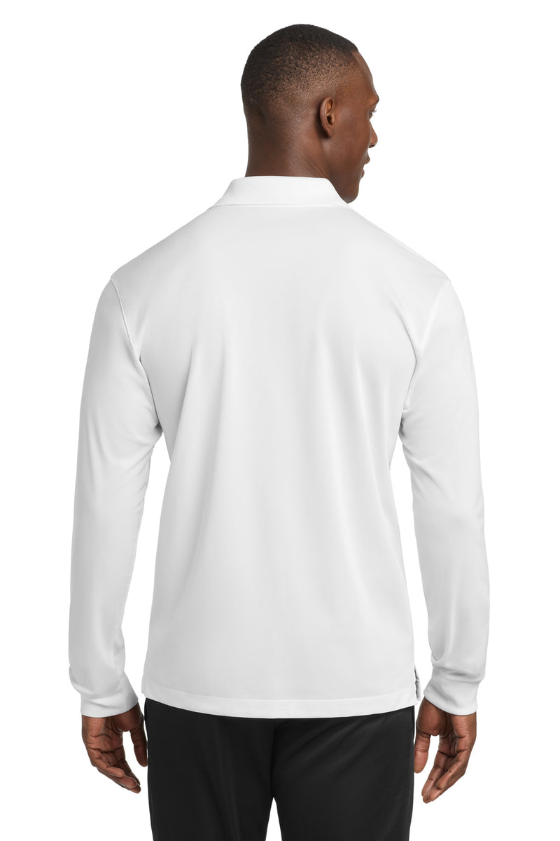 Sport-Tek Long Sleeve Micropique Sport-Wick Polo - White