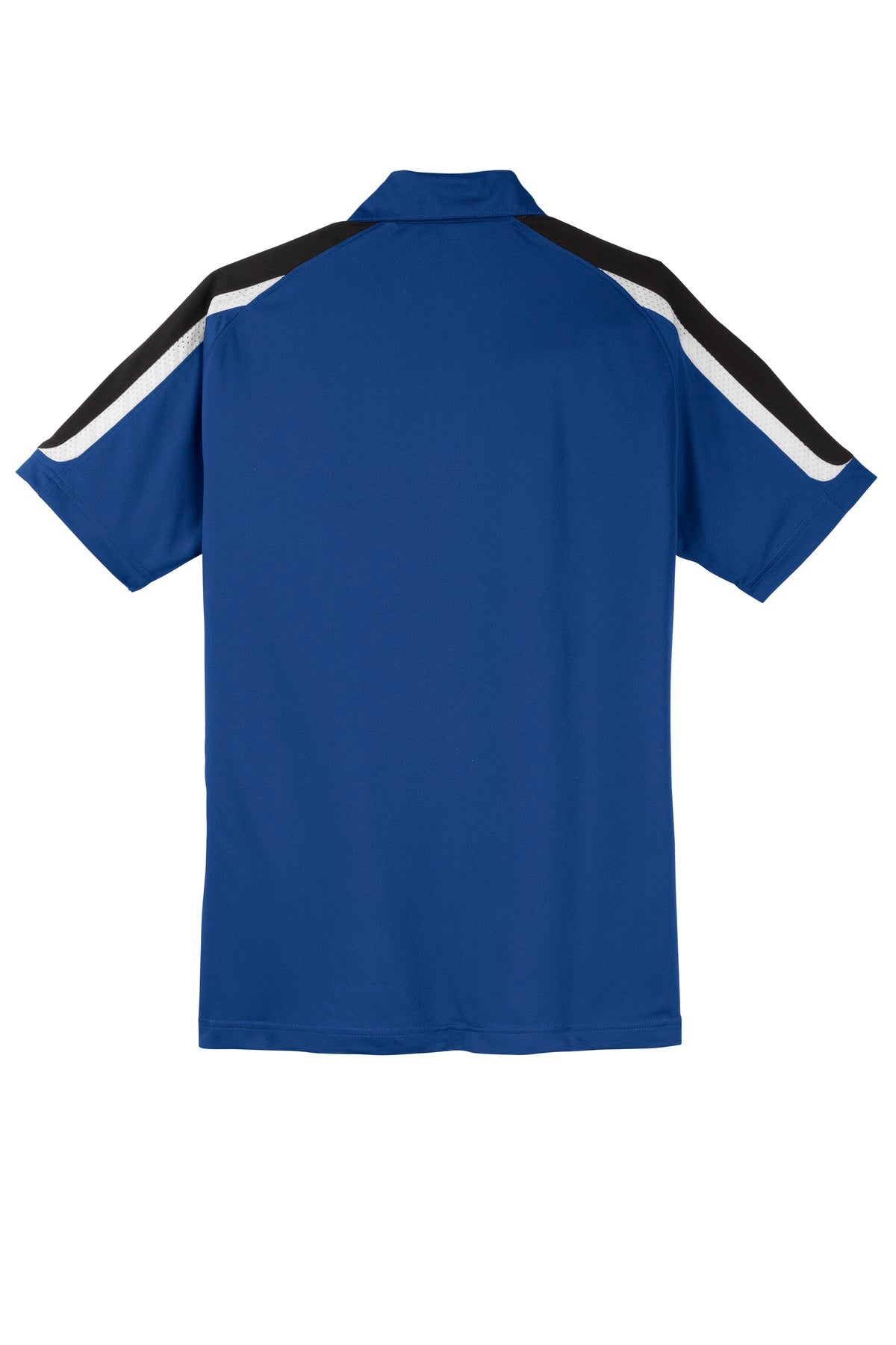 Sport-Tek Tricolor Shoulder Micropique Sport-Wick Polo - True Royal/ Black/ White