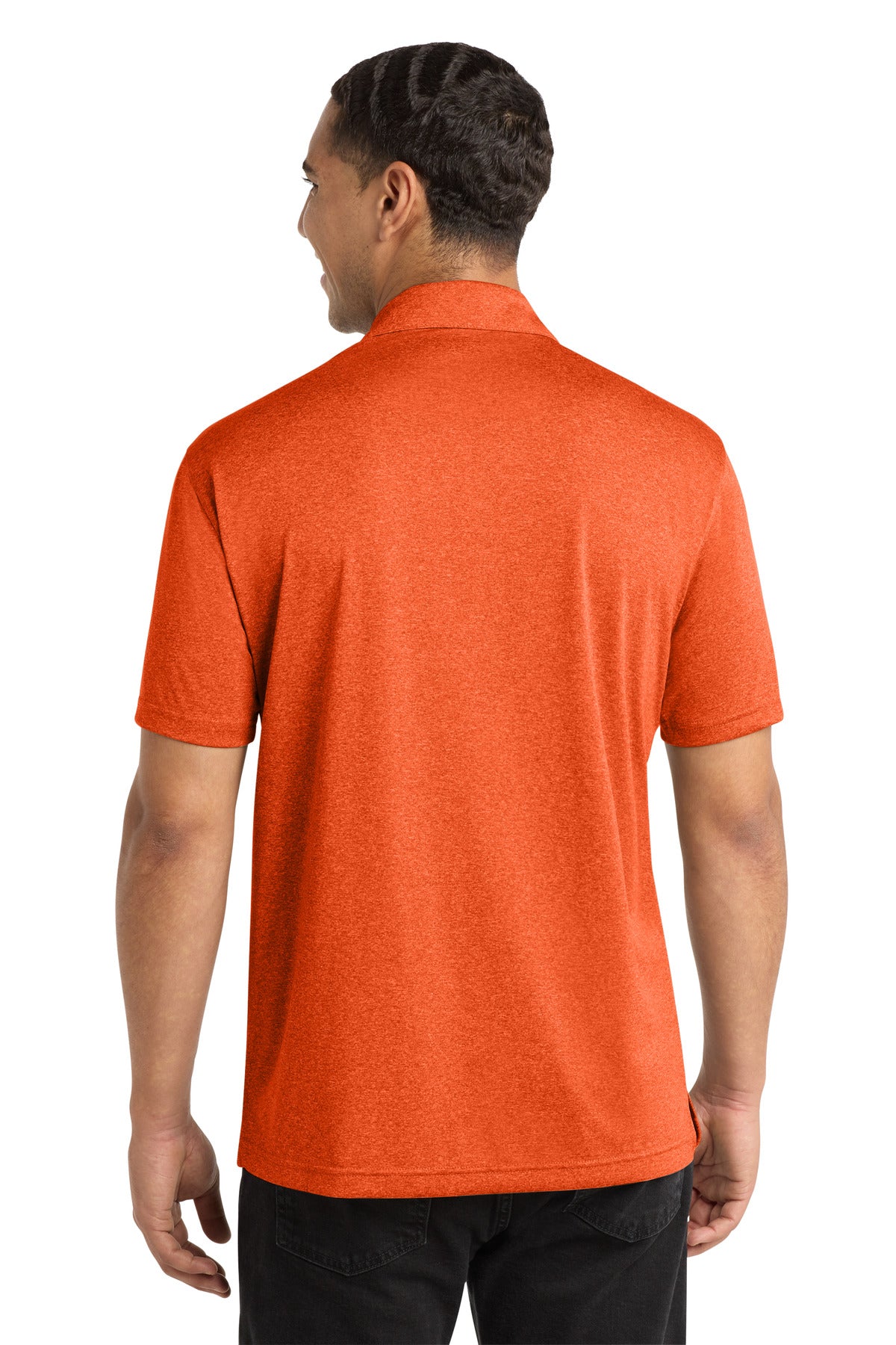 Sport-Tek Heather Contender Polo - Deep Orange Heather