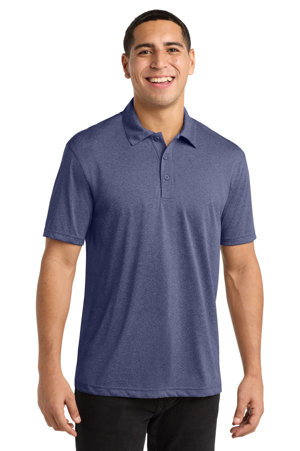 Sport-Tek Heather Contender Polo - True Navy Heather