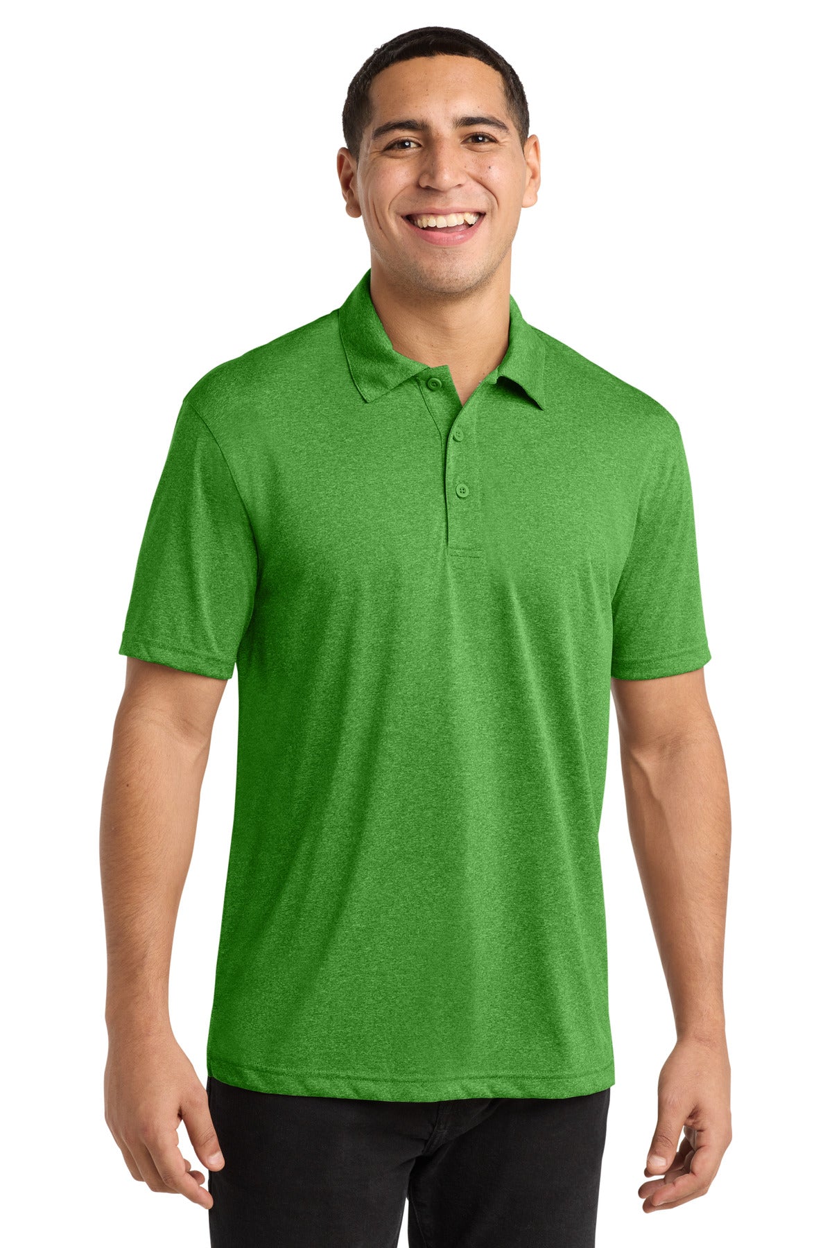 Sport-Tek Heather Contender Polo - Turf Green Heather