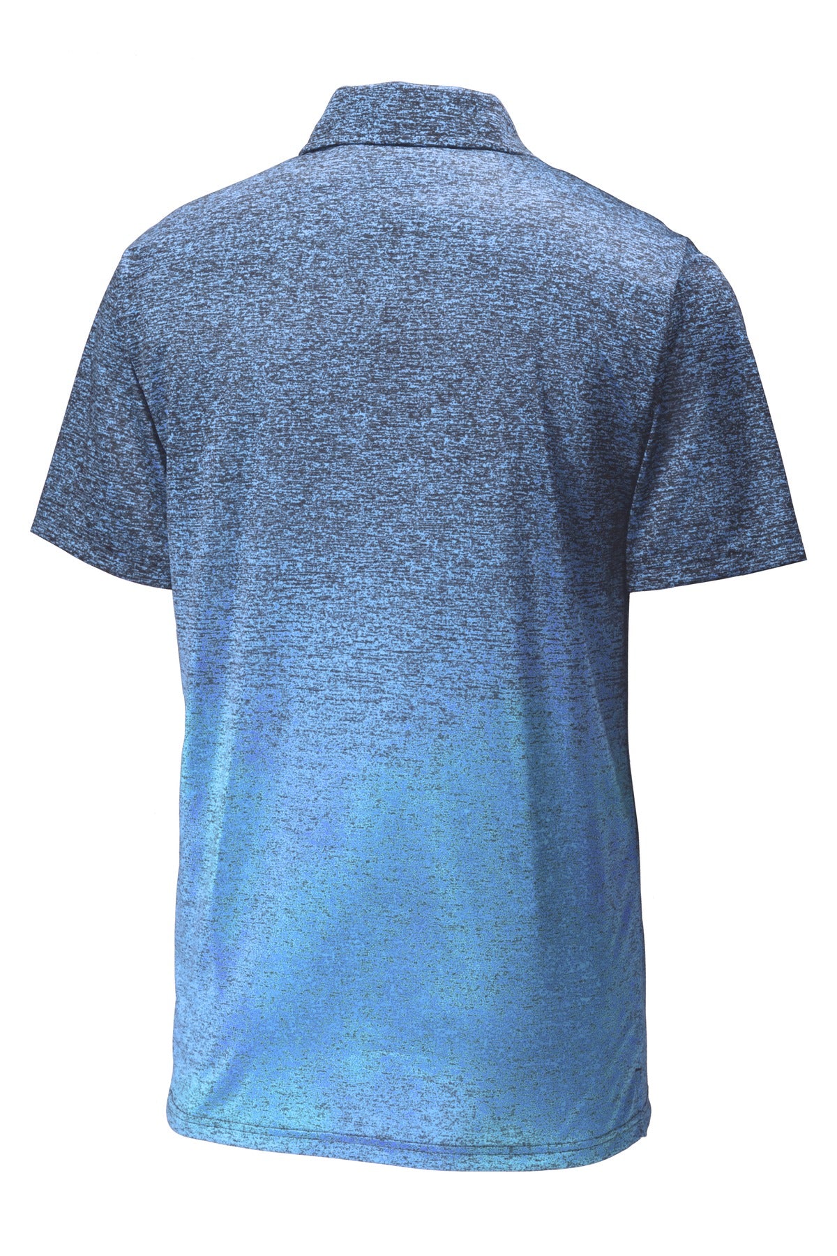 Sport-Tek  Ombre Heather Polo - Carolina Blue/ True Navy