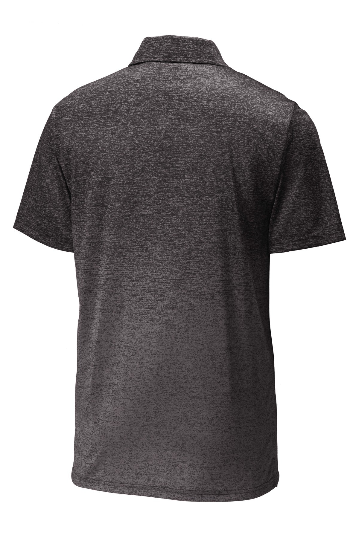 Sport-Tek  Ombre Heather Polo - Iron Grey/ Black