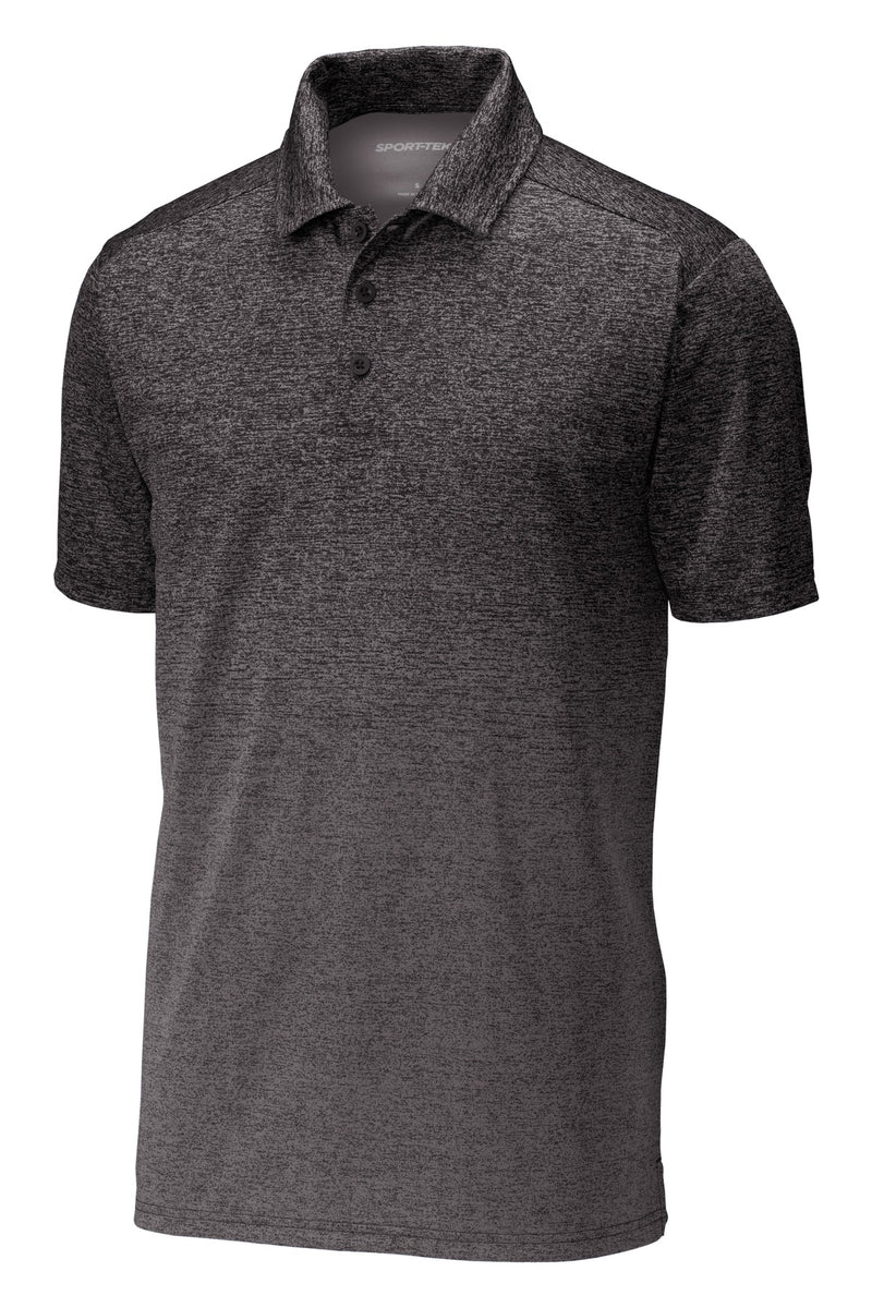 Sport-Tek  Ombre Heather Polo - Iron Grey/ Black