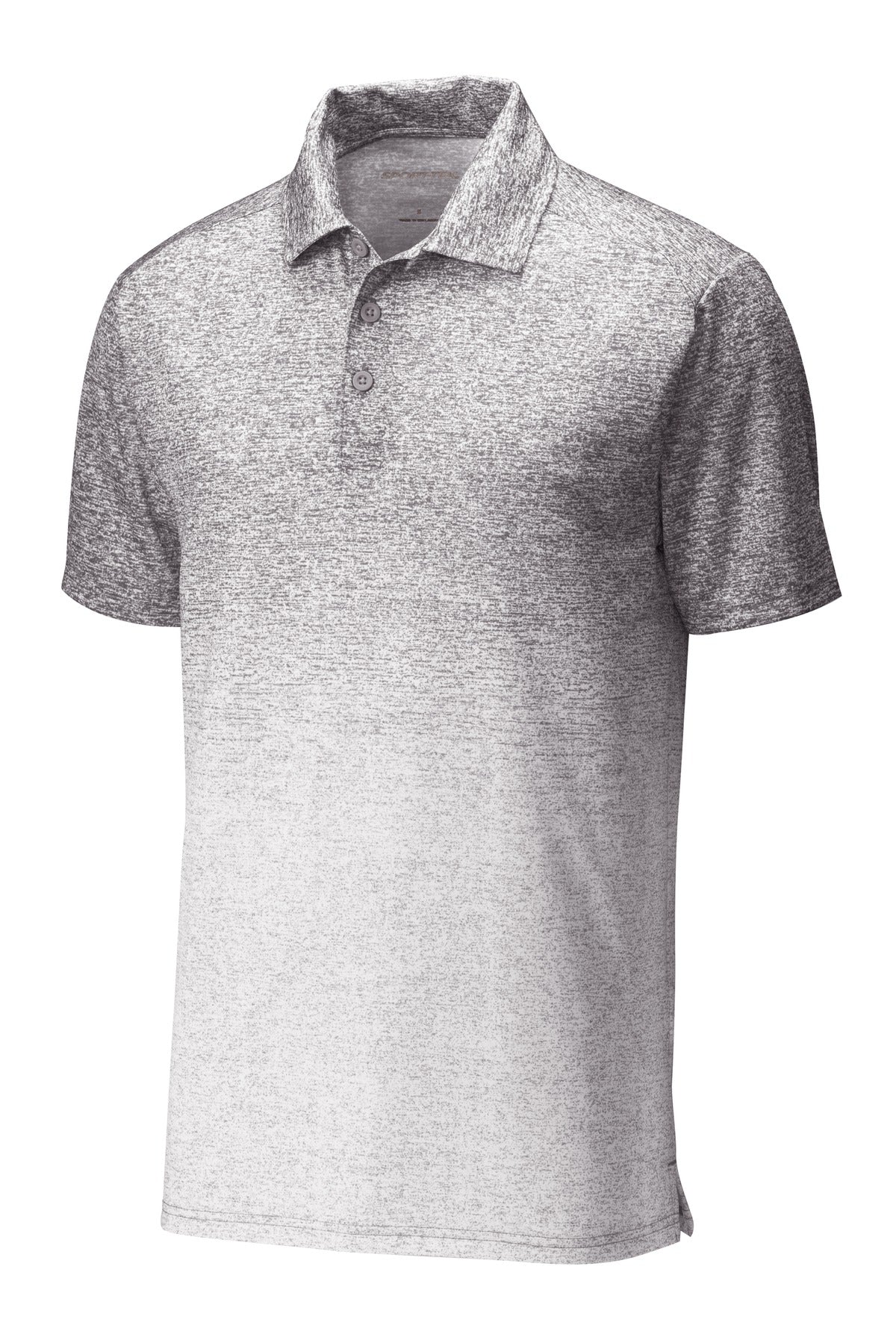 Sport-Tek  Ombre Heather Polo - White/ Graphite