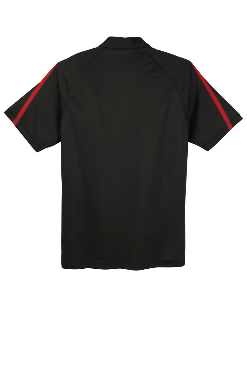 Sport-Tek PosiCharge Micro-Mesh Colorblock Polo - Black/ Red
