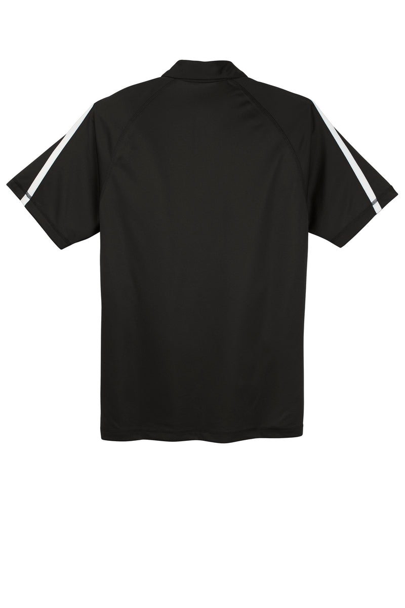 Sport-Tek PosiCharge Micro-Mesh Colorblock Polo - Black/ White