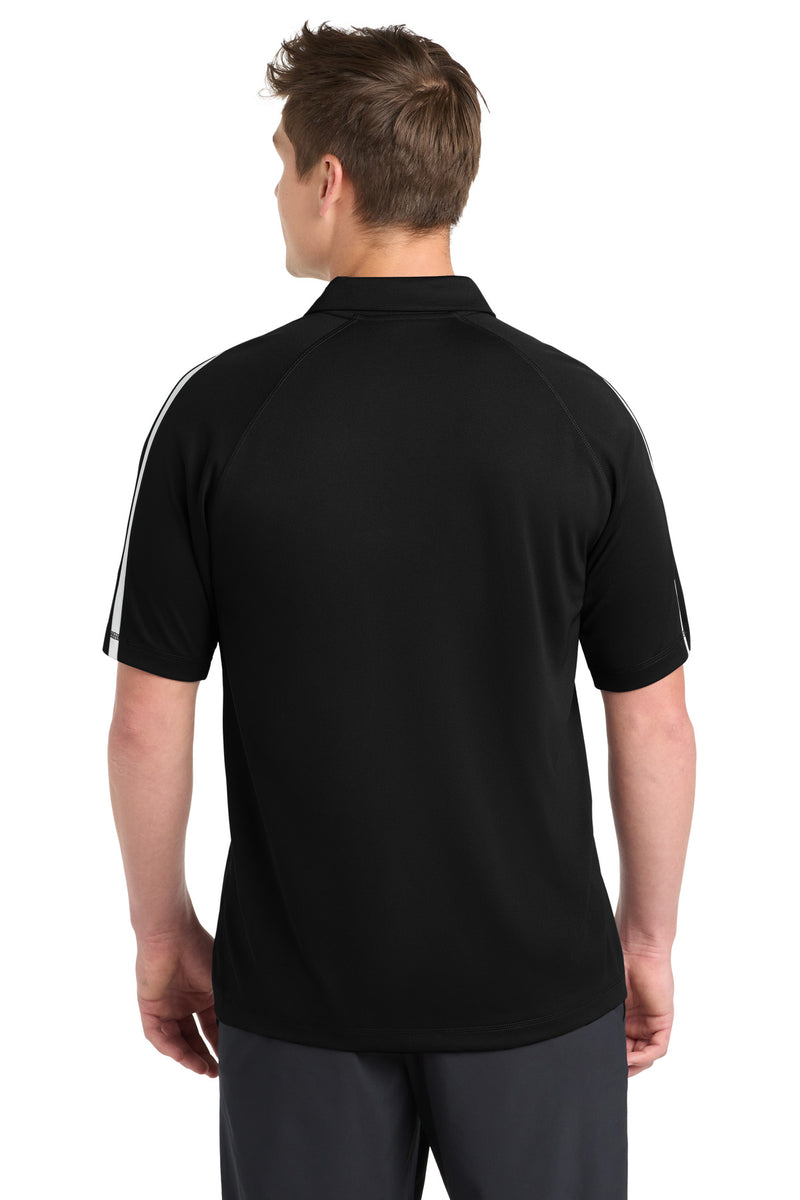 Sport-Tek PosiCharge Micro-Mesh Colorblock Polo - Black/ White