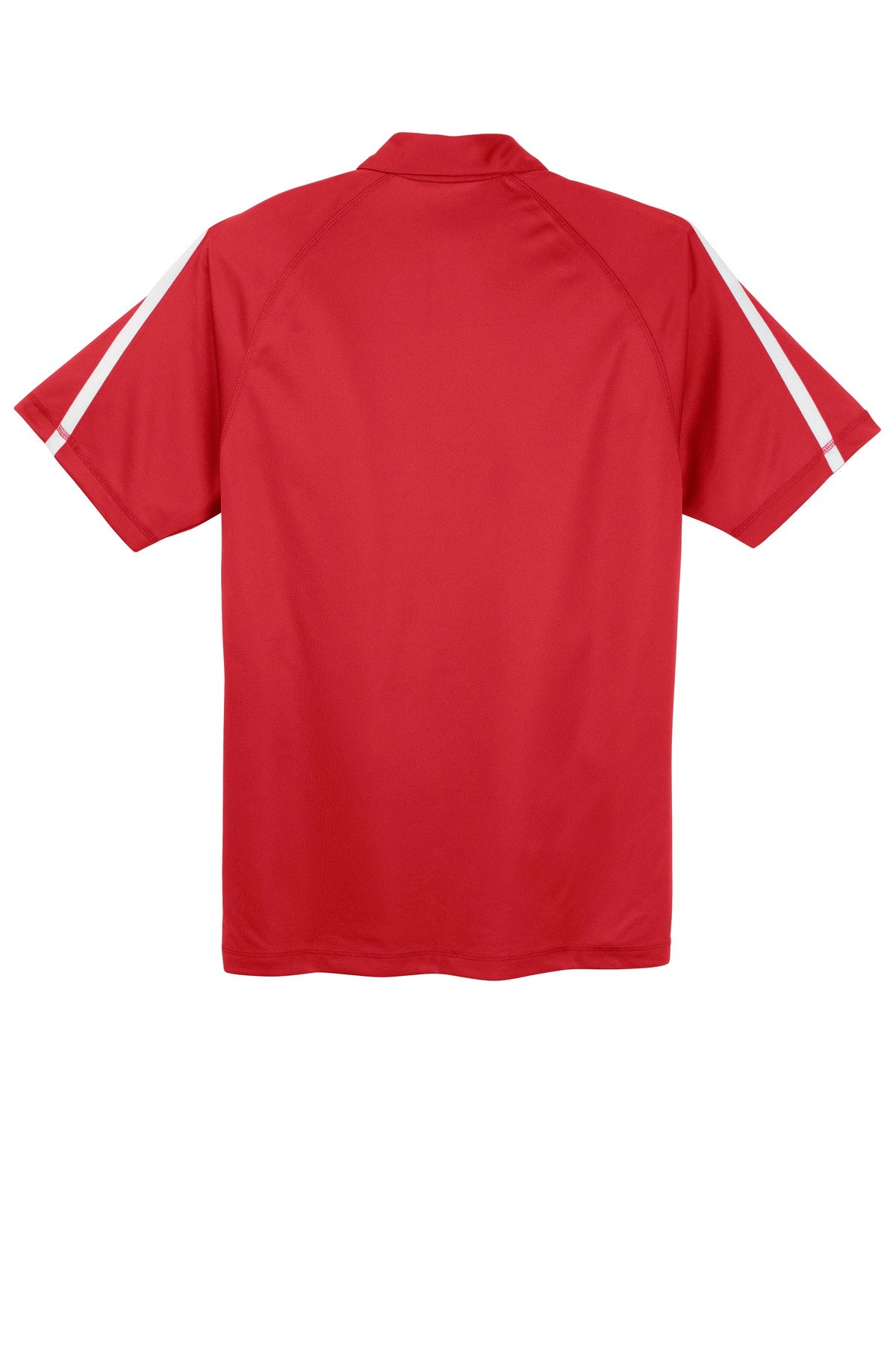 Sport-Tek PosiCharge Micro-Mesh Colorblock Polo - True Red/ White