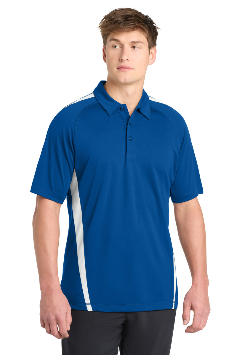 Sport-Tek PosiCharge Micro-Mesh Colorblock Polo - True Royal/ White